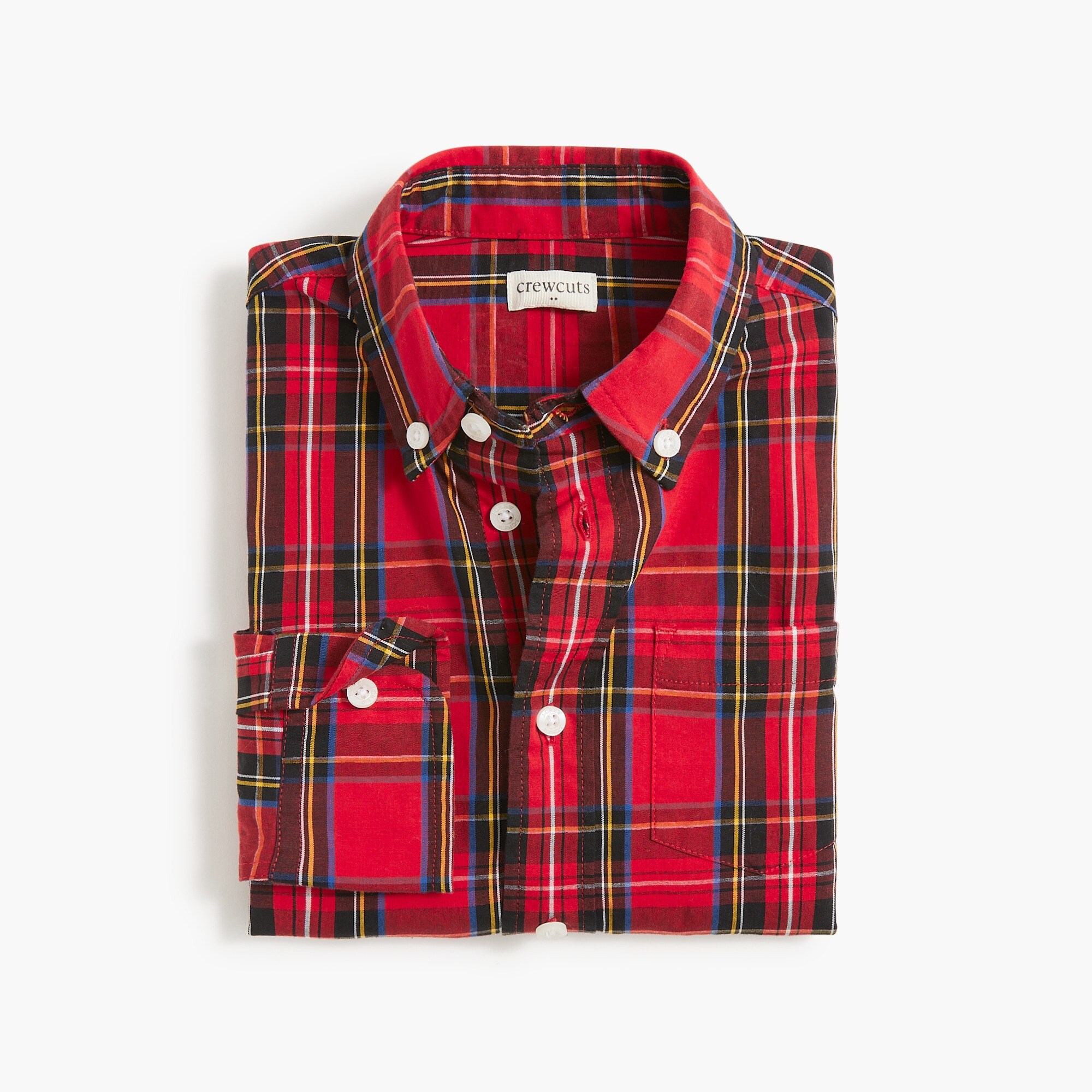 Boys' tartan button-up shirt