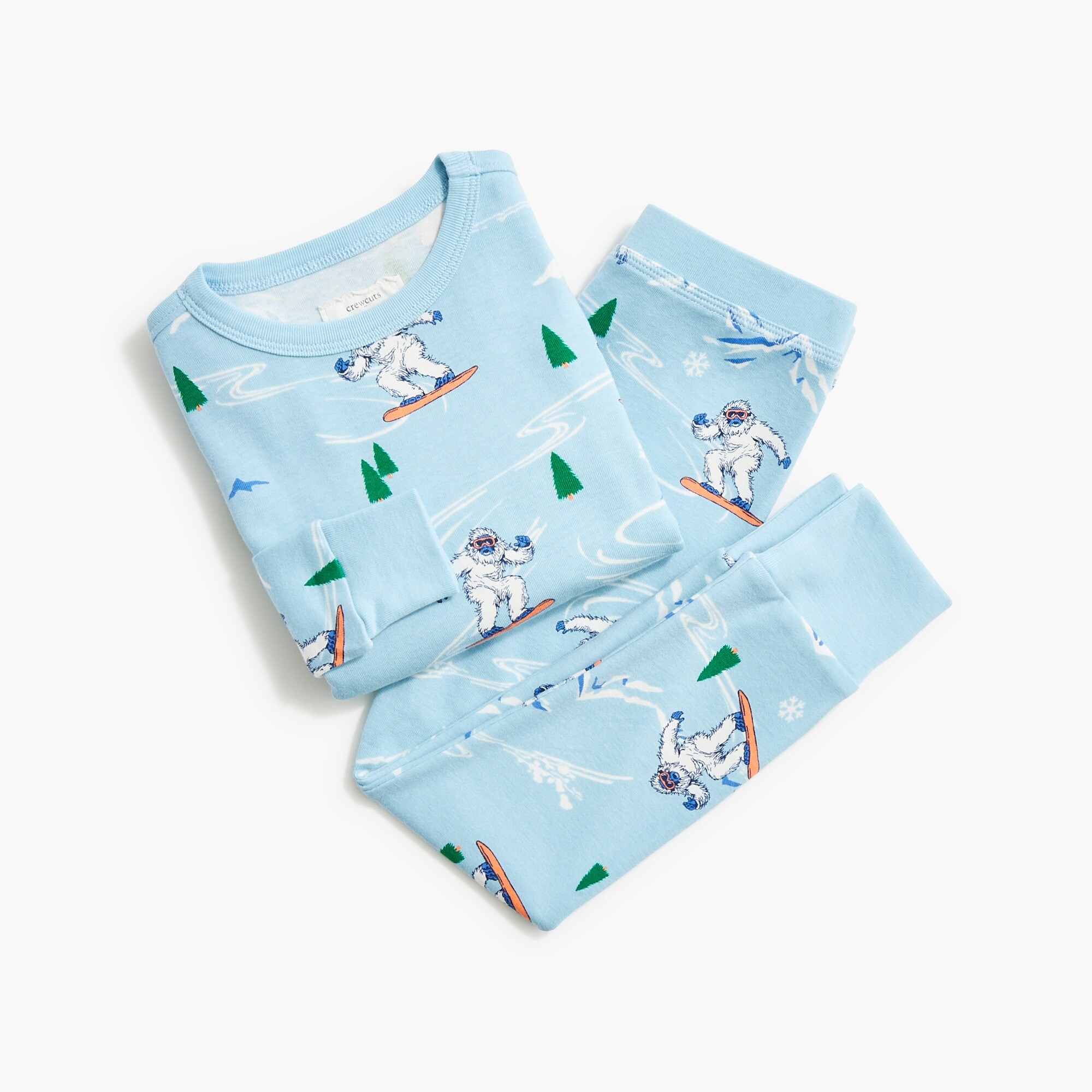 Boys' snow monster pajama set