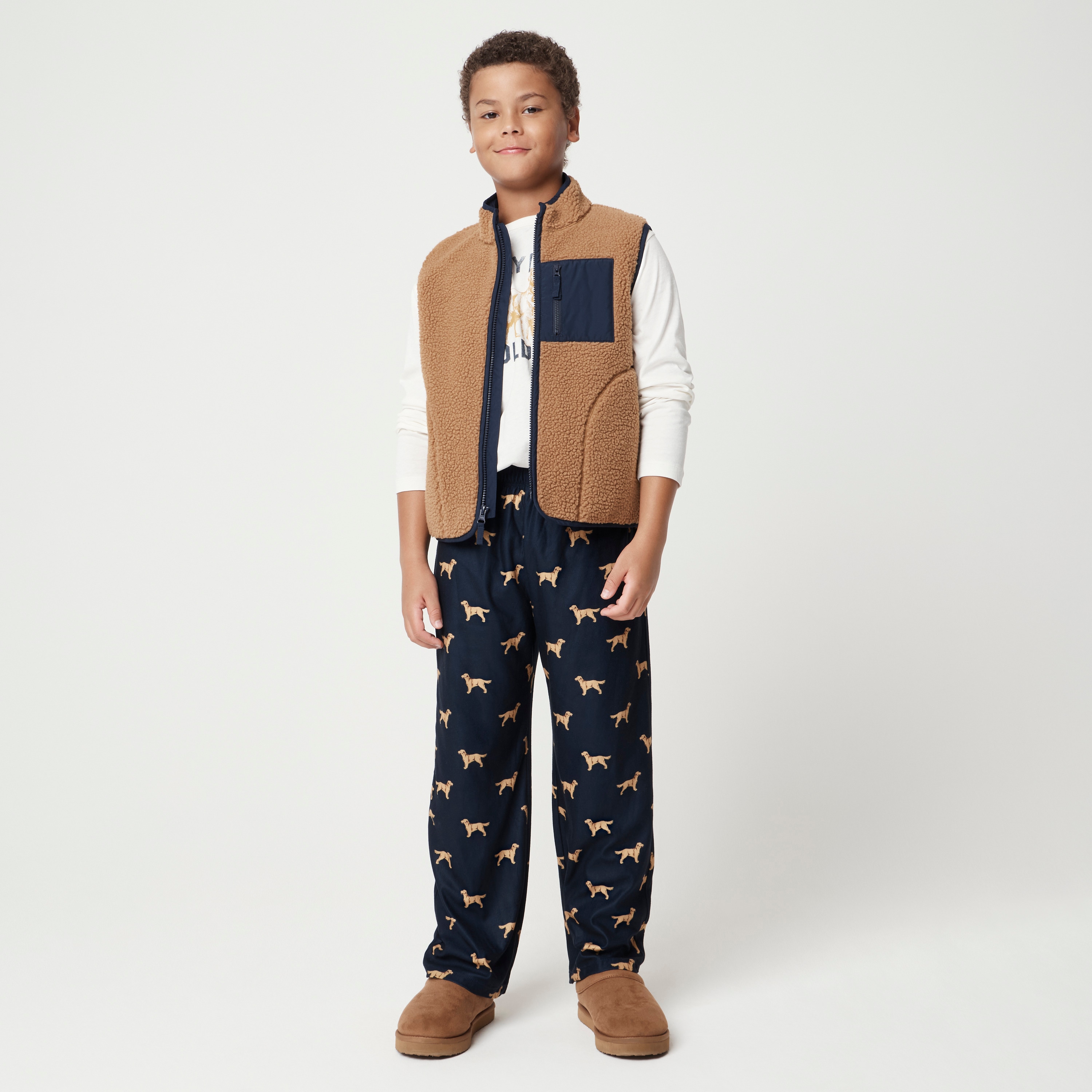Kids' printed flannel pajama pant