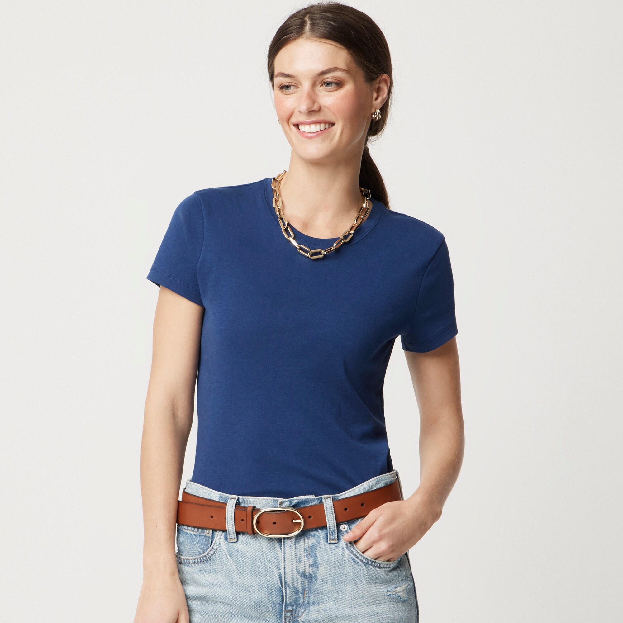 womens Essential short-sleeve crewneck tee