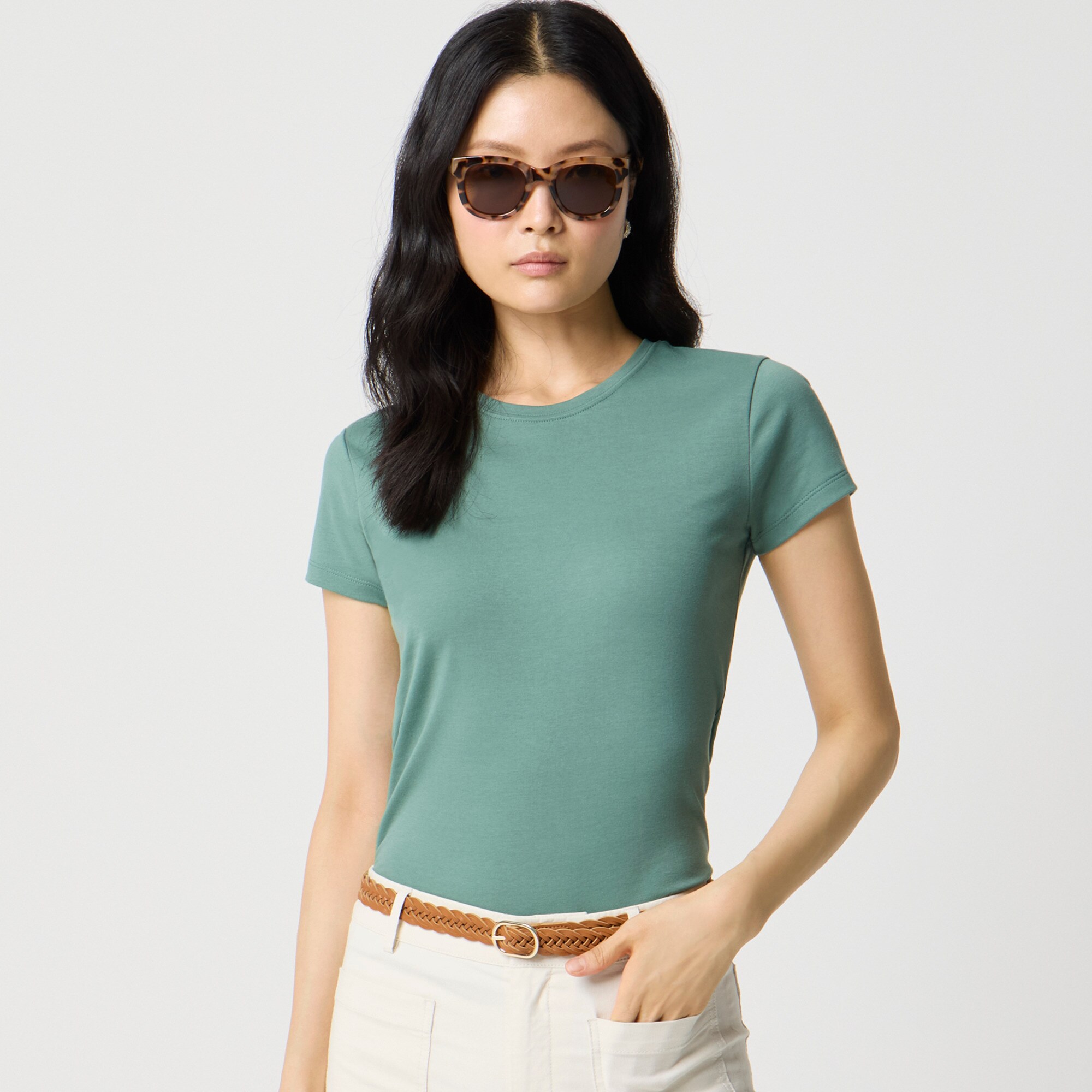 womens Essential short-sleeve crewneck tee