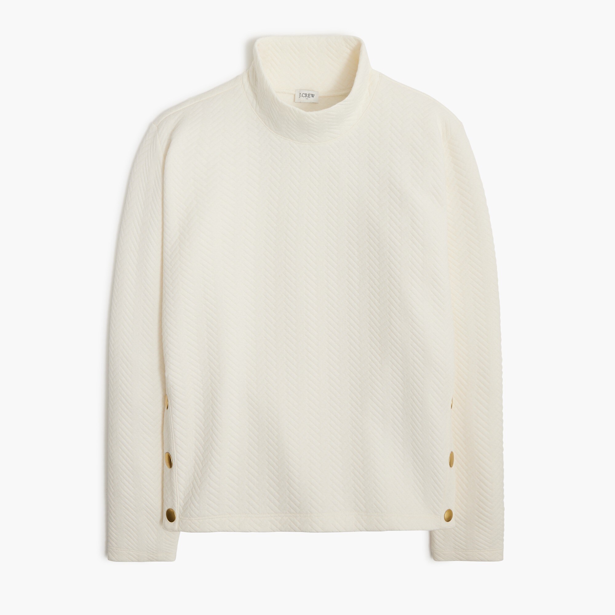 Herringbone mockneck sweatshirt