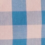 Boys' long-sleeve washed plaid shirt BALTIC BLUE SCENIC AQUA 
