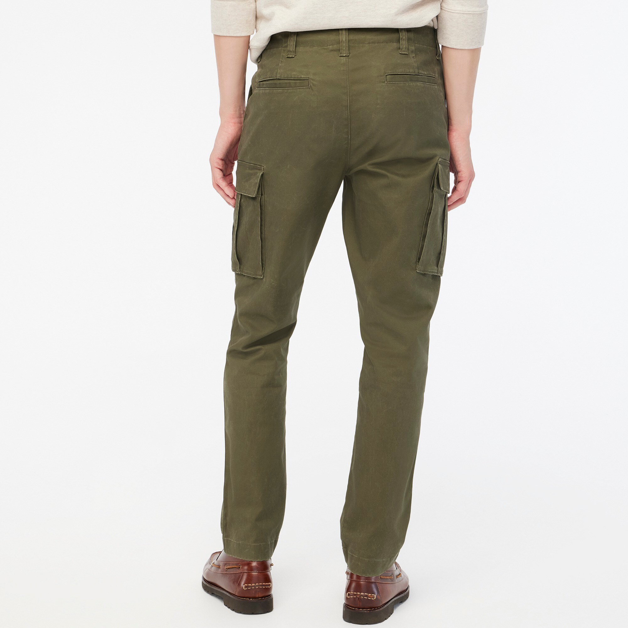 Straight-leg twill cargo pant