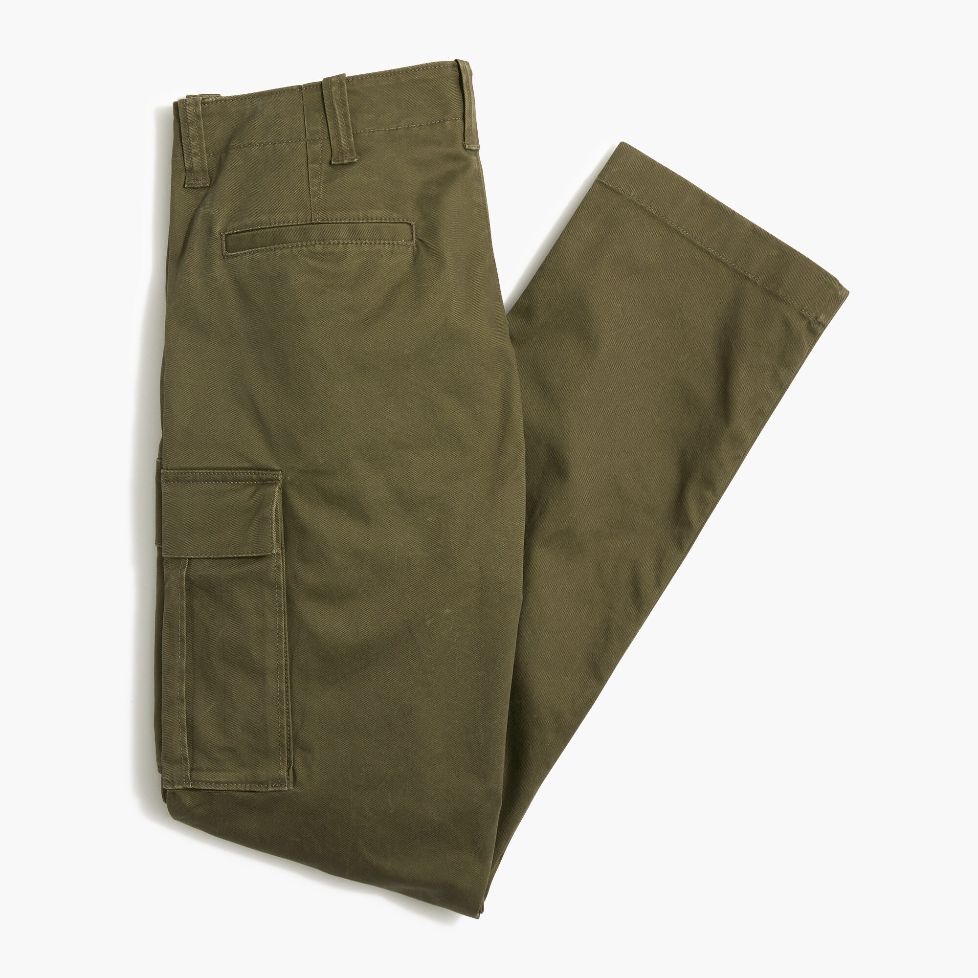 Straight-leg twill cargo pant