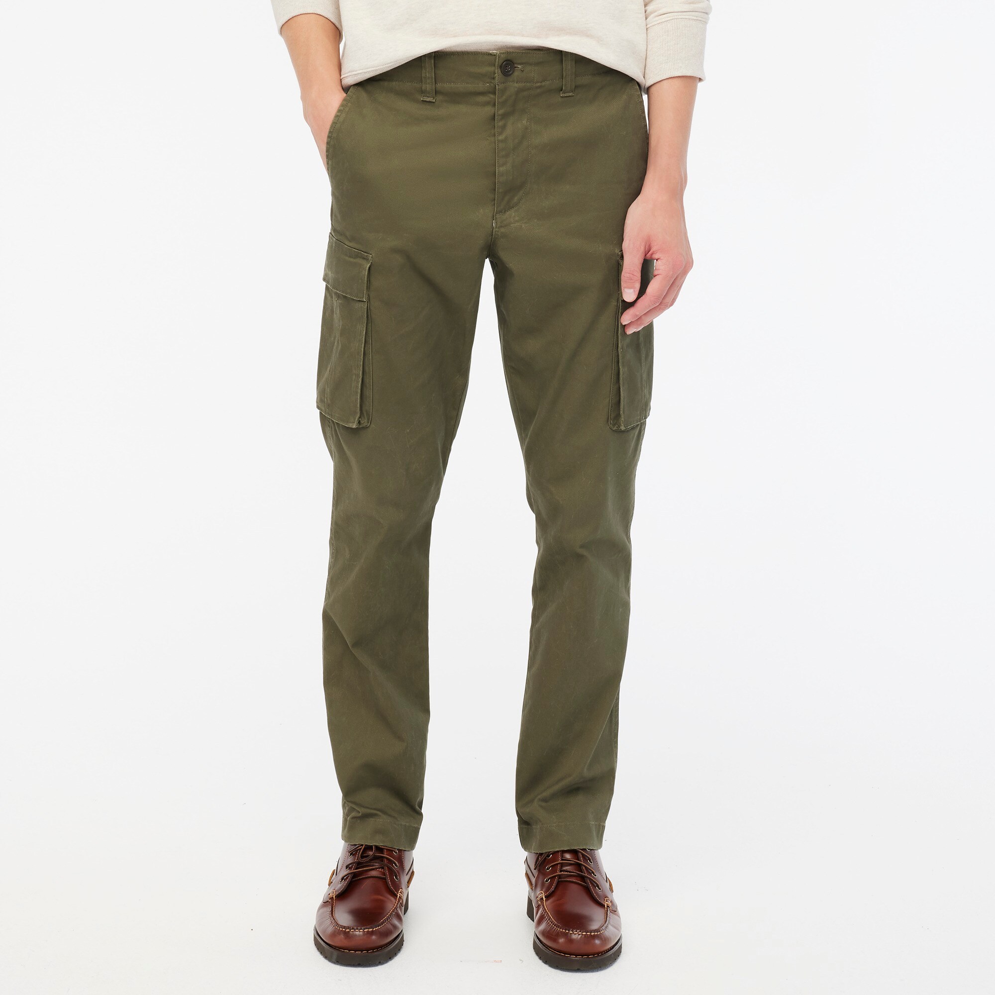Straight-leg twill cargo pant