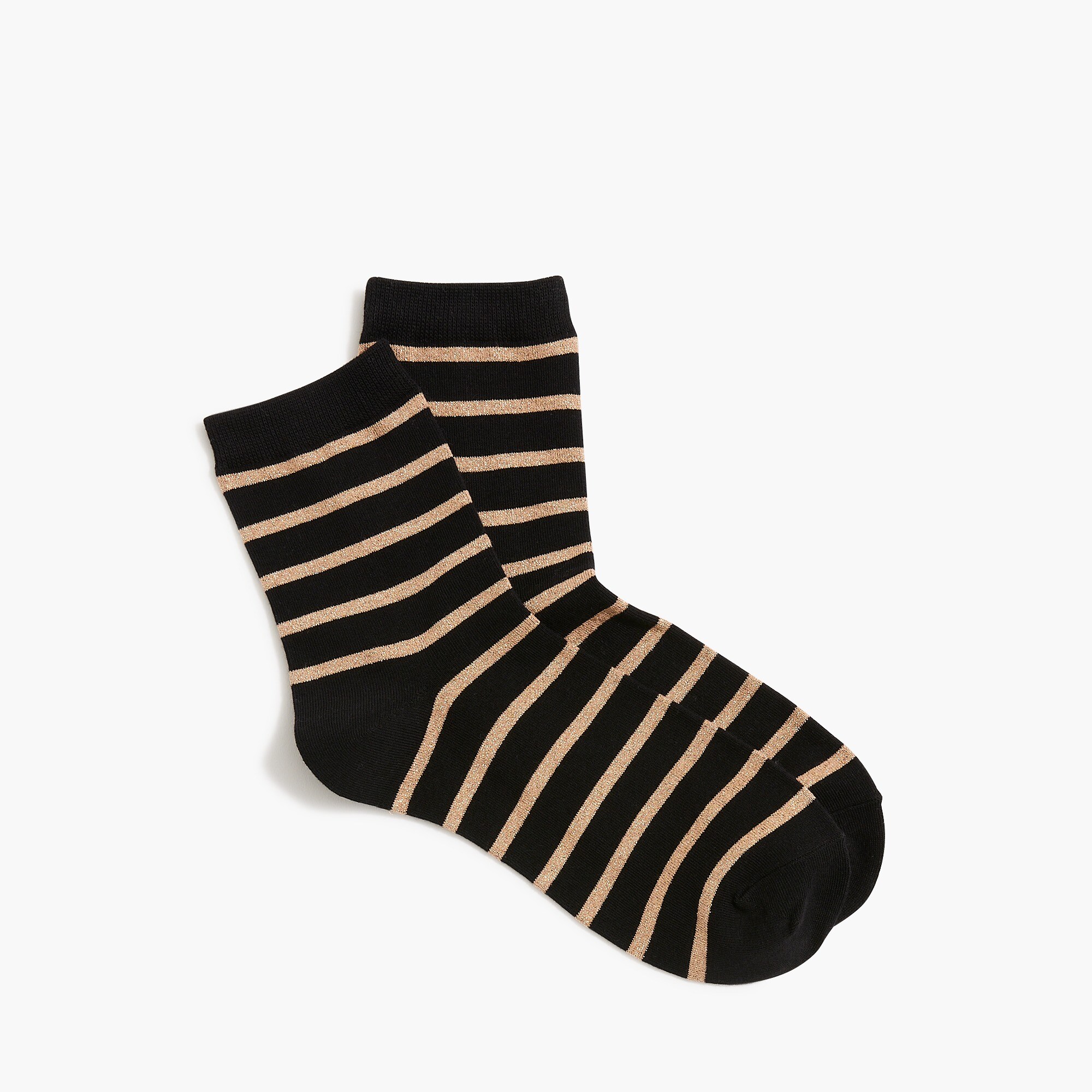 Metallic striped boot socks