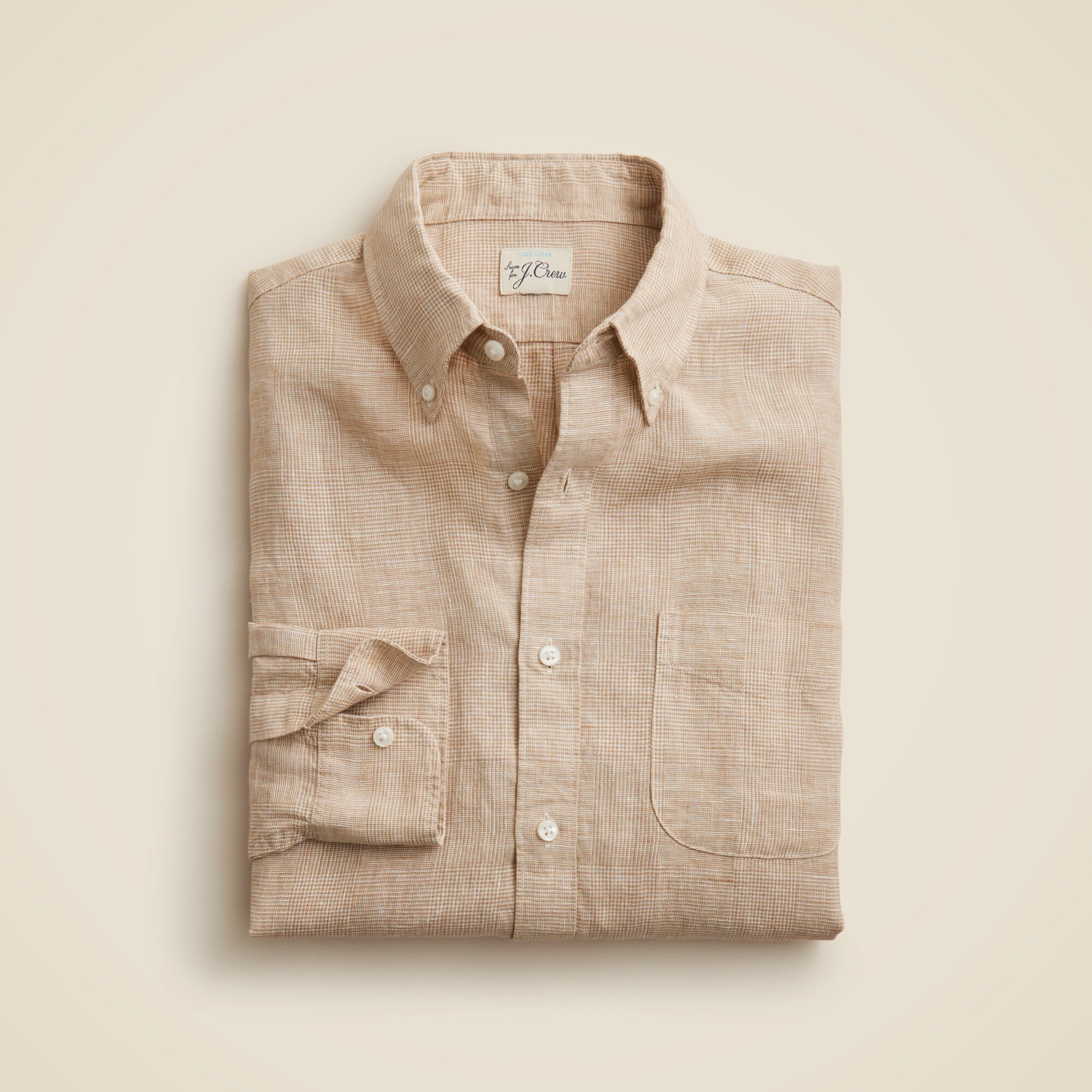 Baird McNutt Irish Linen Shirt In Plaid For Men | J.Crew