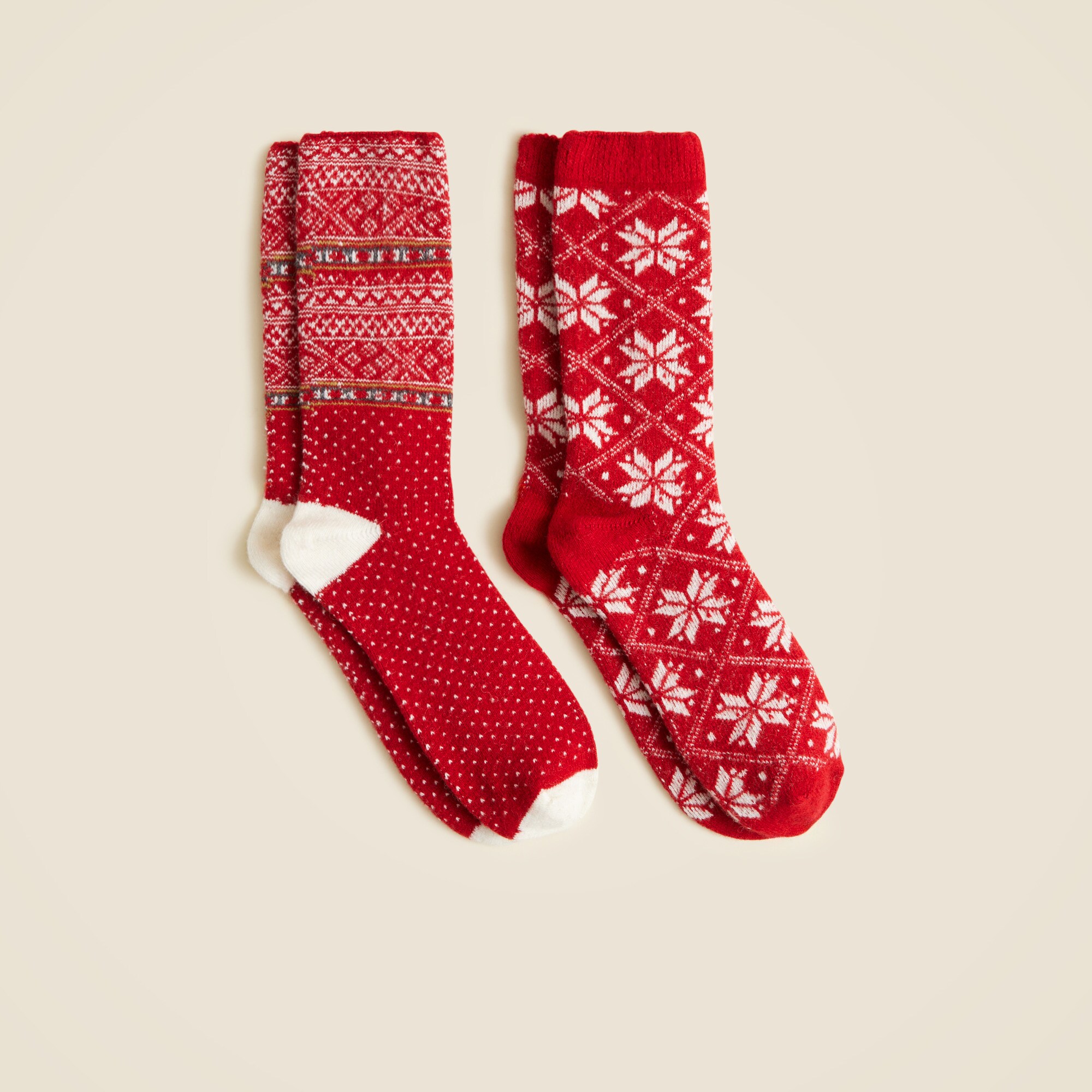 womens Fair Isle trouser socks two-pack