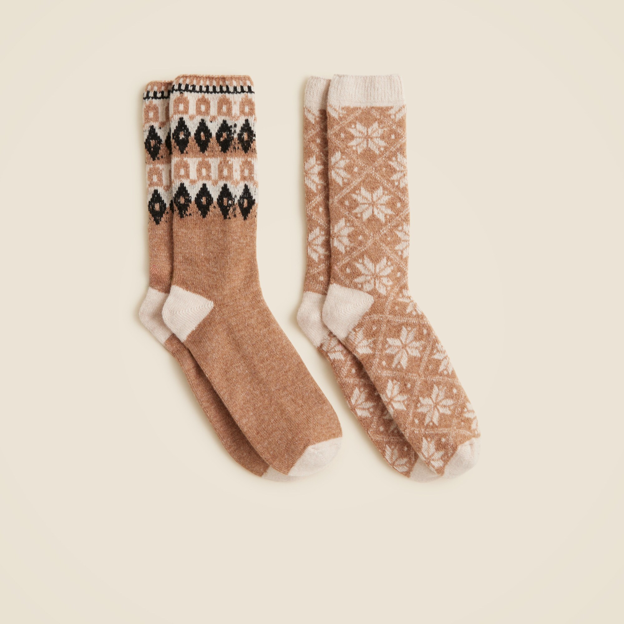 womens Fair Isle trouser socks two-pack