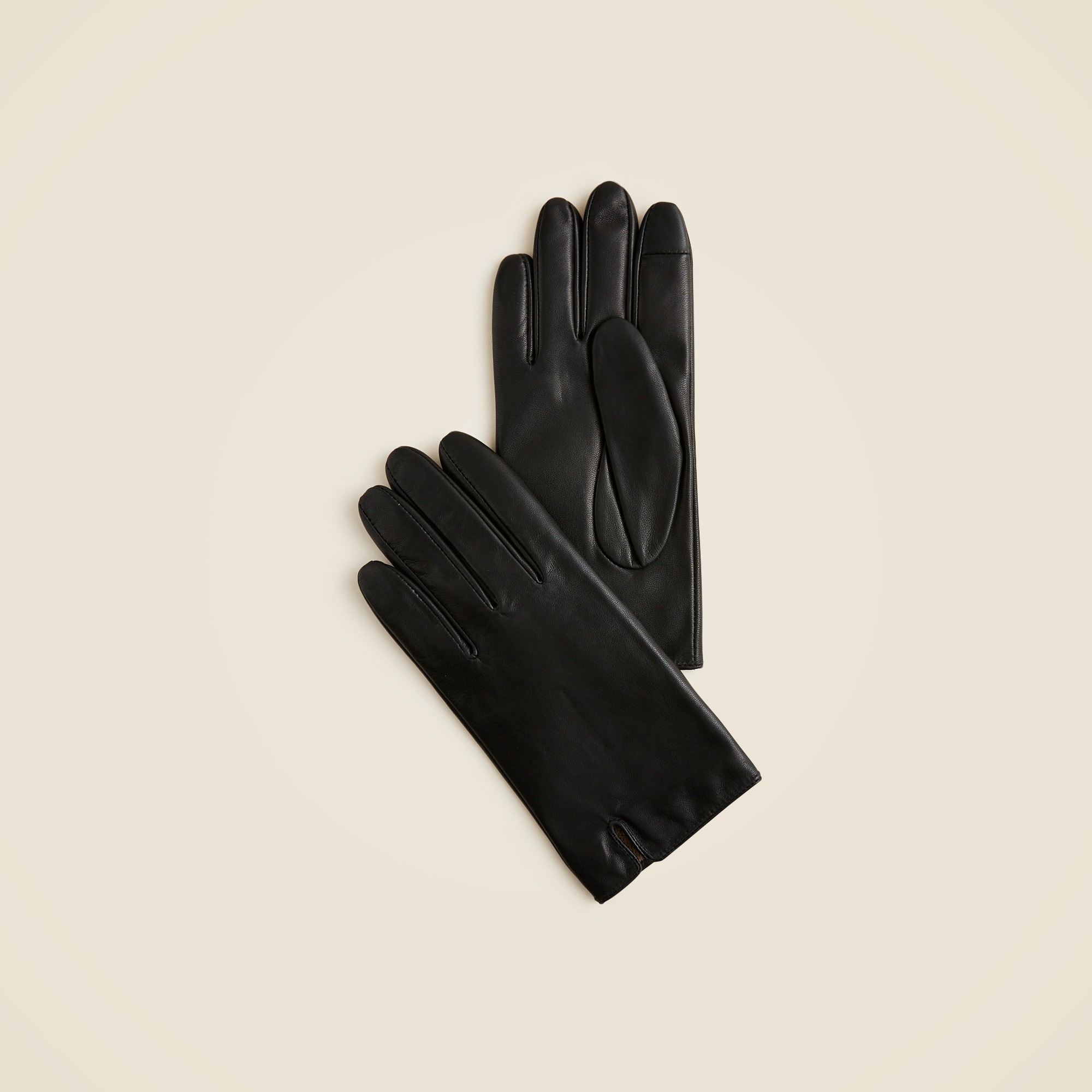 Leather tech-touch gloves