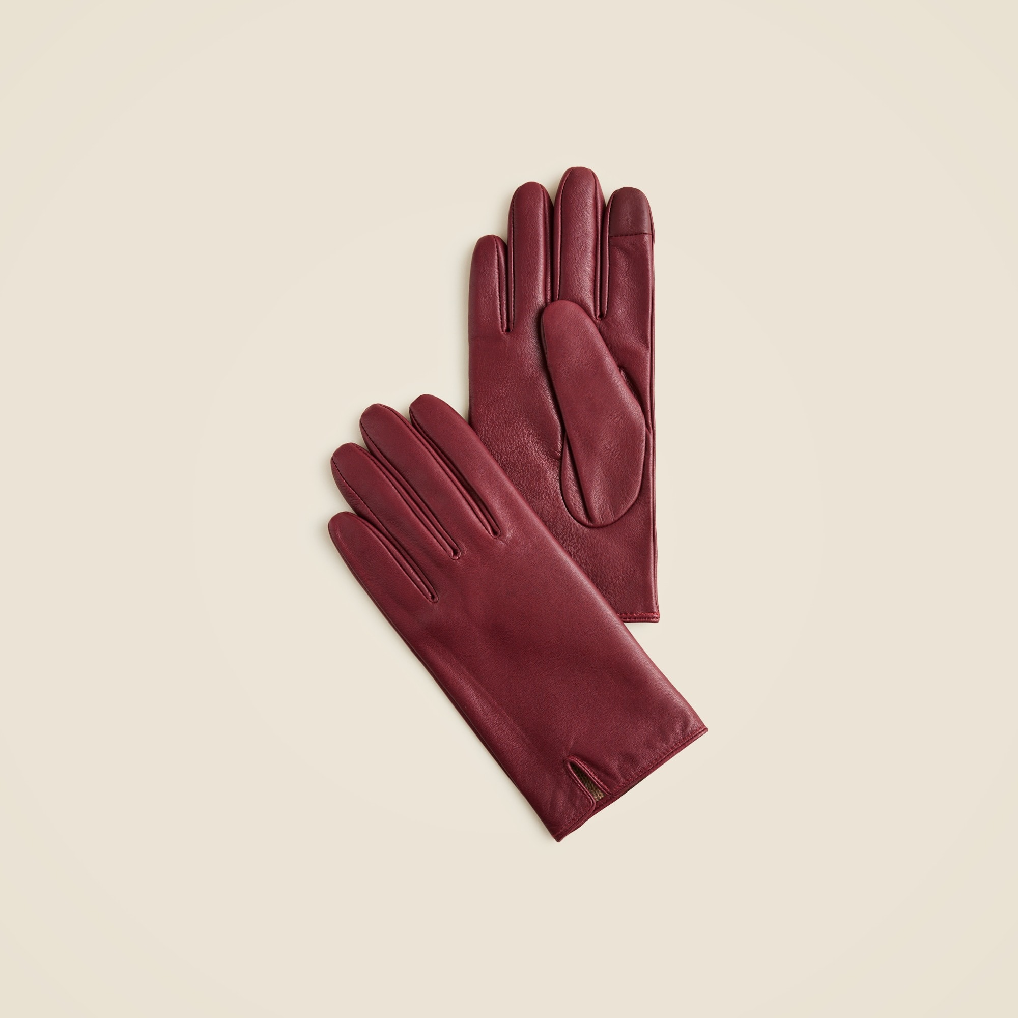 Leather touch-tech gloves