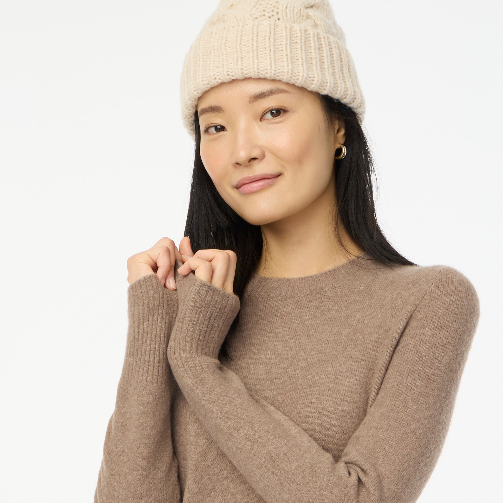 Midi sweater-dress in extra-soft yarn