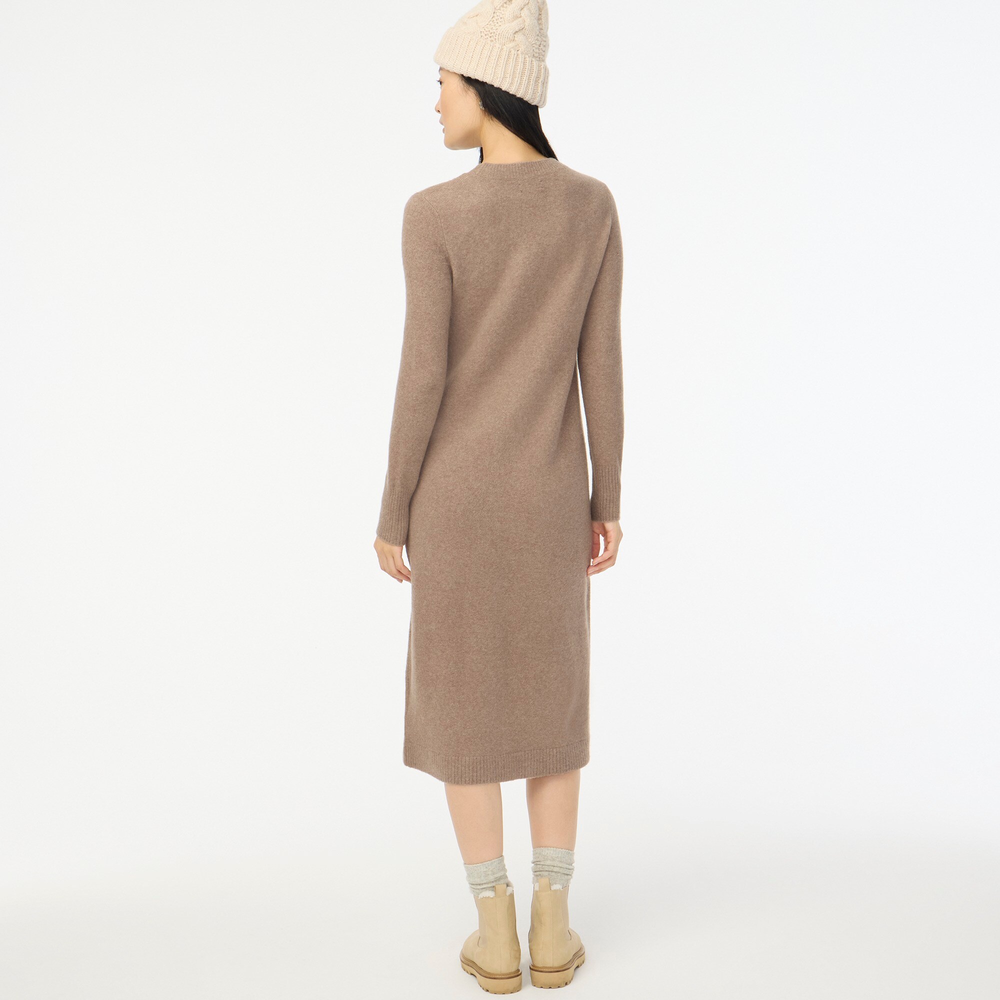 Midi sweater-dress in extra-soft yarn