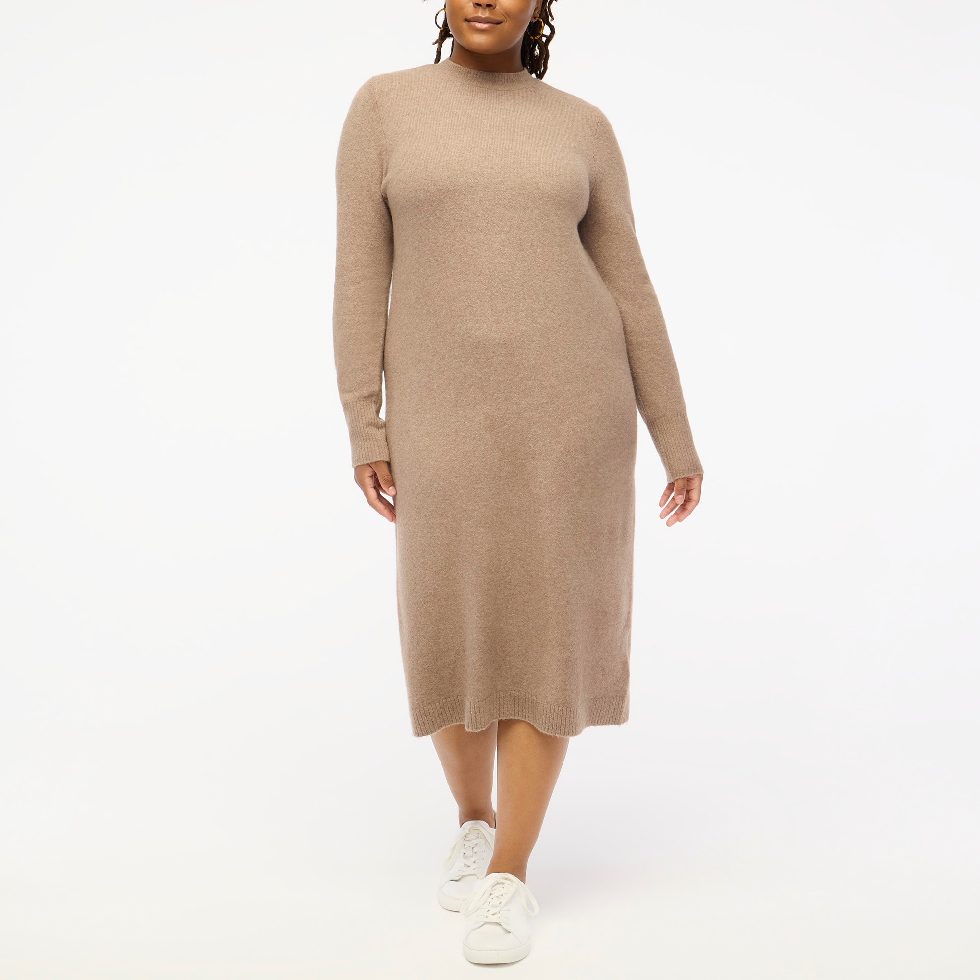 Midi sweater-dress in extra-soft yarn