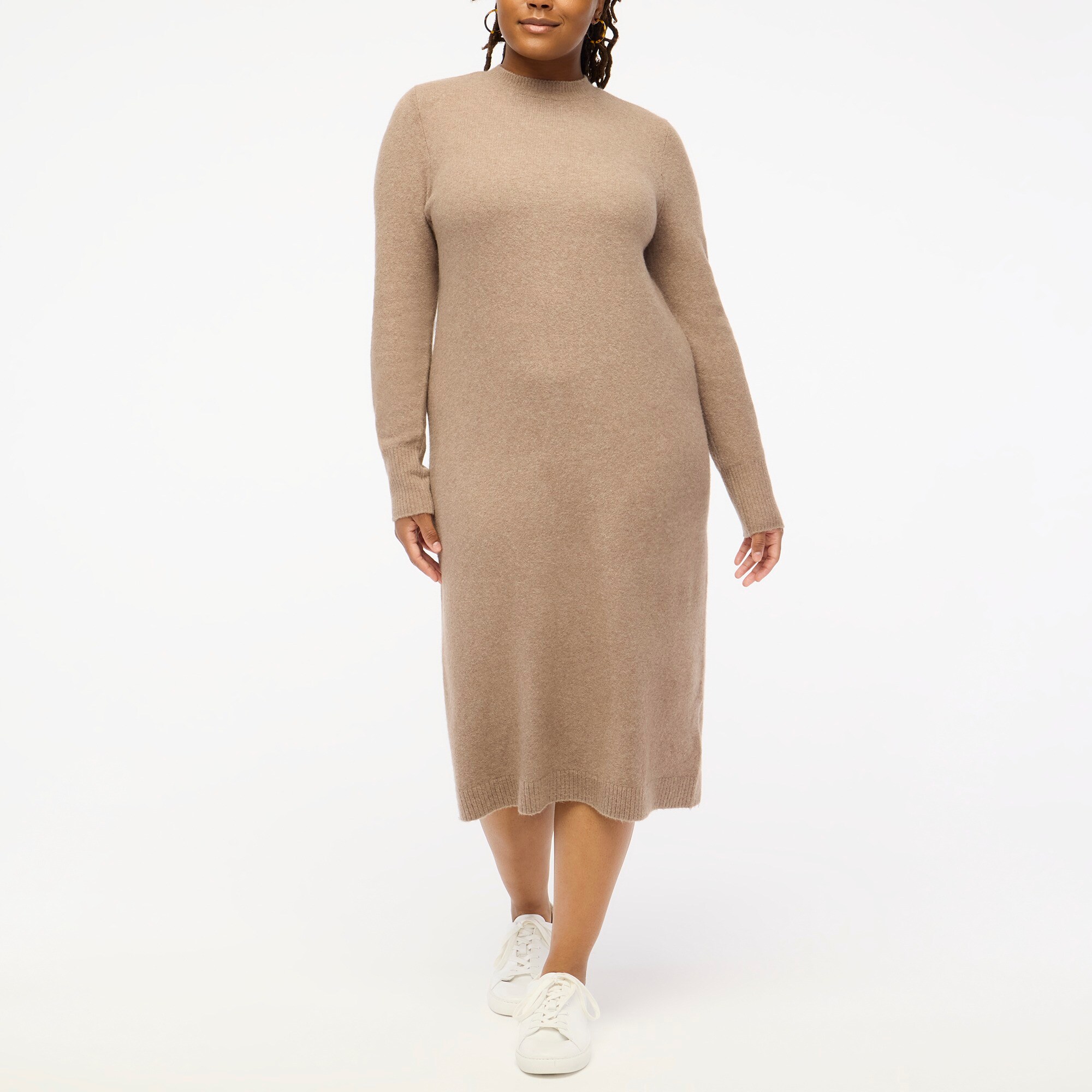 Midi sweater-dress in extra-soft yarn
