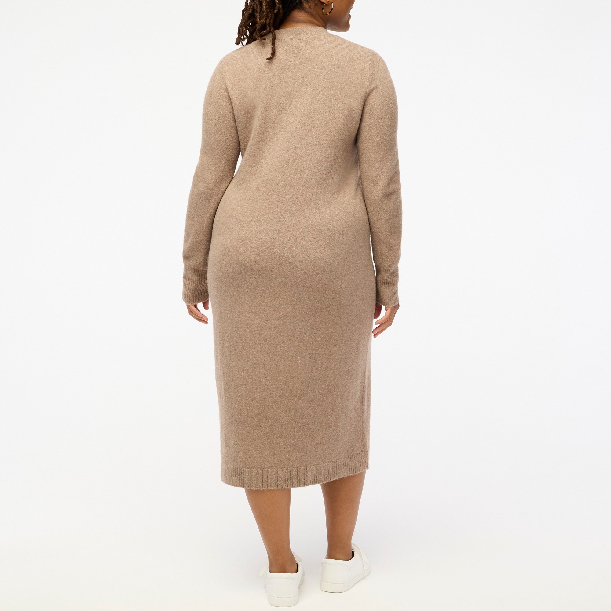 Midi sweater-dress in extra-soft yarn