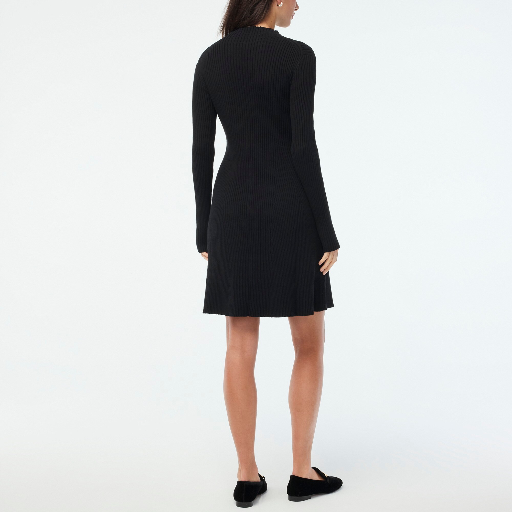 Ribbed mini sweater-dress