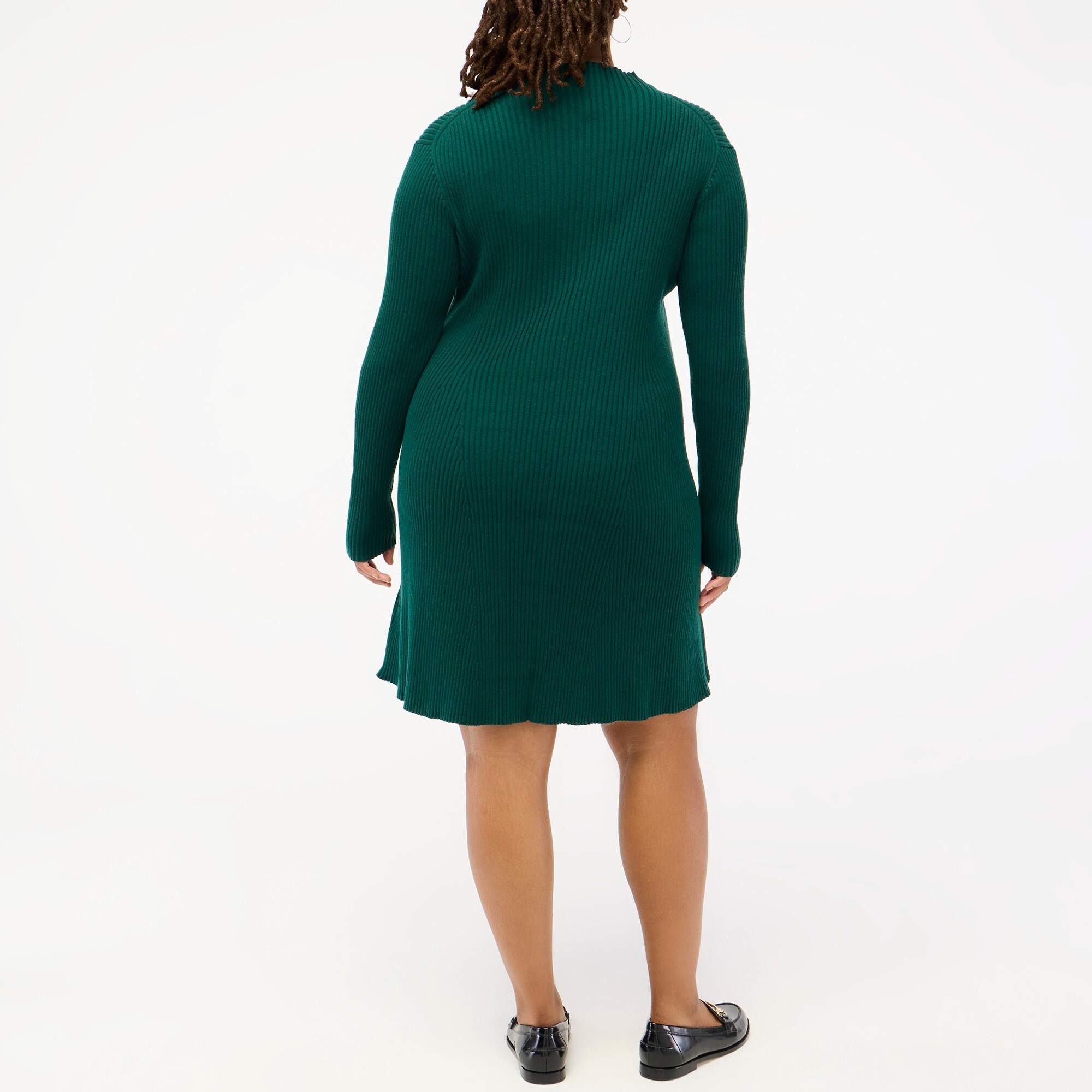 Ribbed mini sweater-dress
