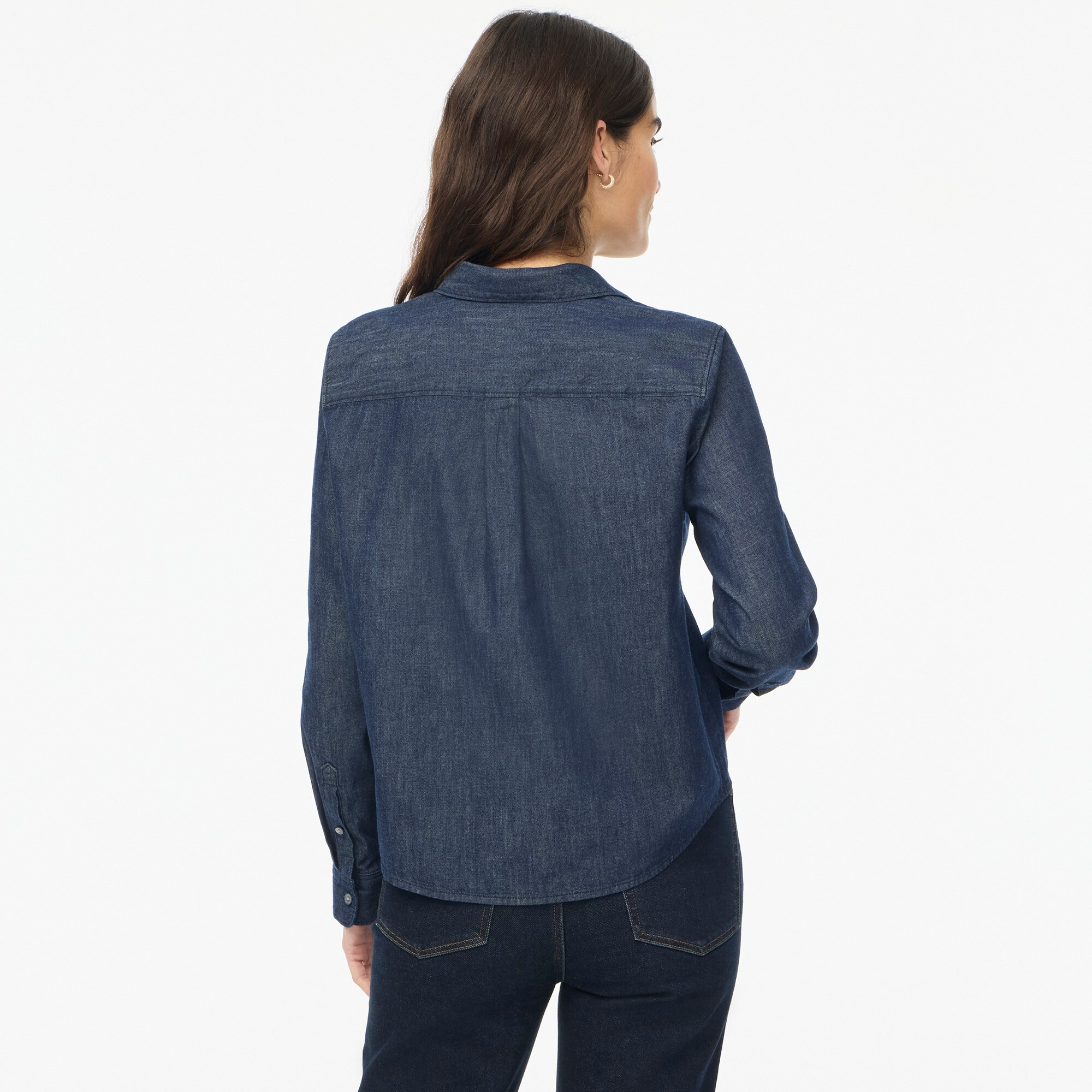 Modern chambray button-up shirt