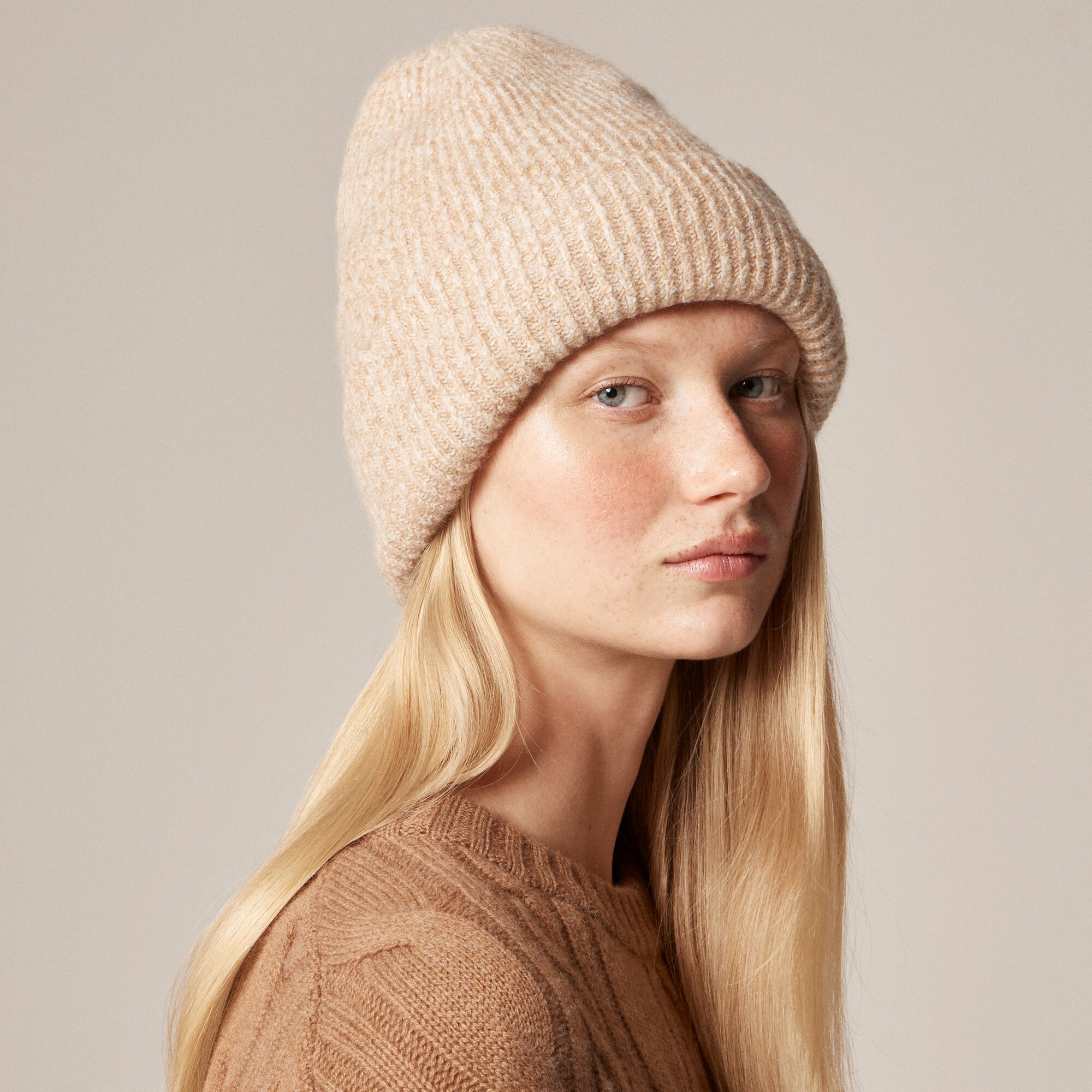 J. Crew Marled beanie in Supersoft yarn Marled Beanie In Supersoft Yarn For Women | J.Crew main image 2