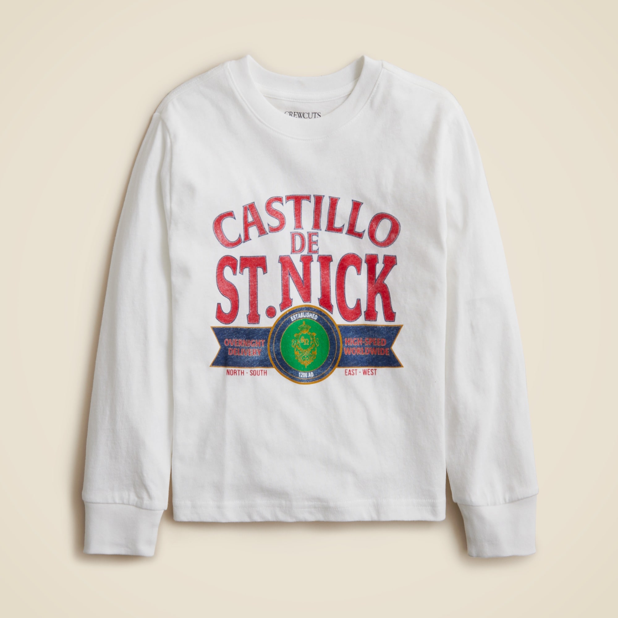 Kids' long-sleeve "St. Nick" graphic T-shirt