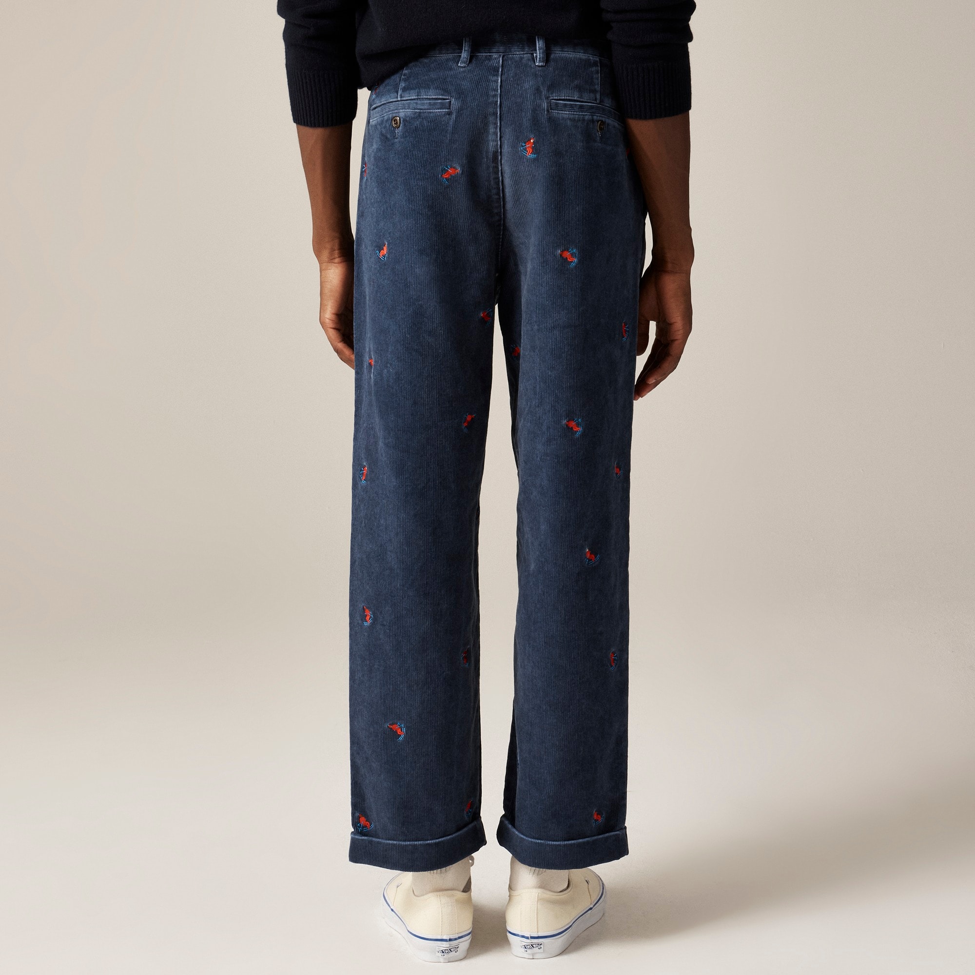 mallboy　SCHENKER FLYING V TROUSERS Relaxed-fit Pleated 11-wale Corduroy Trouser With Retro Skier