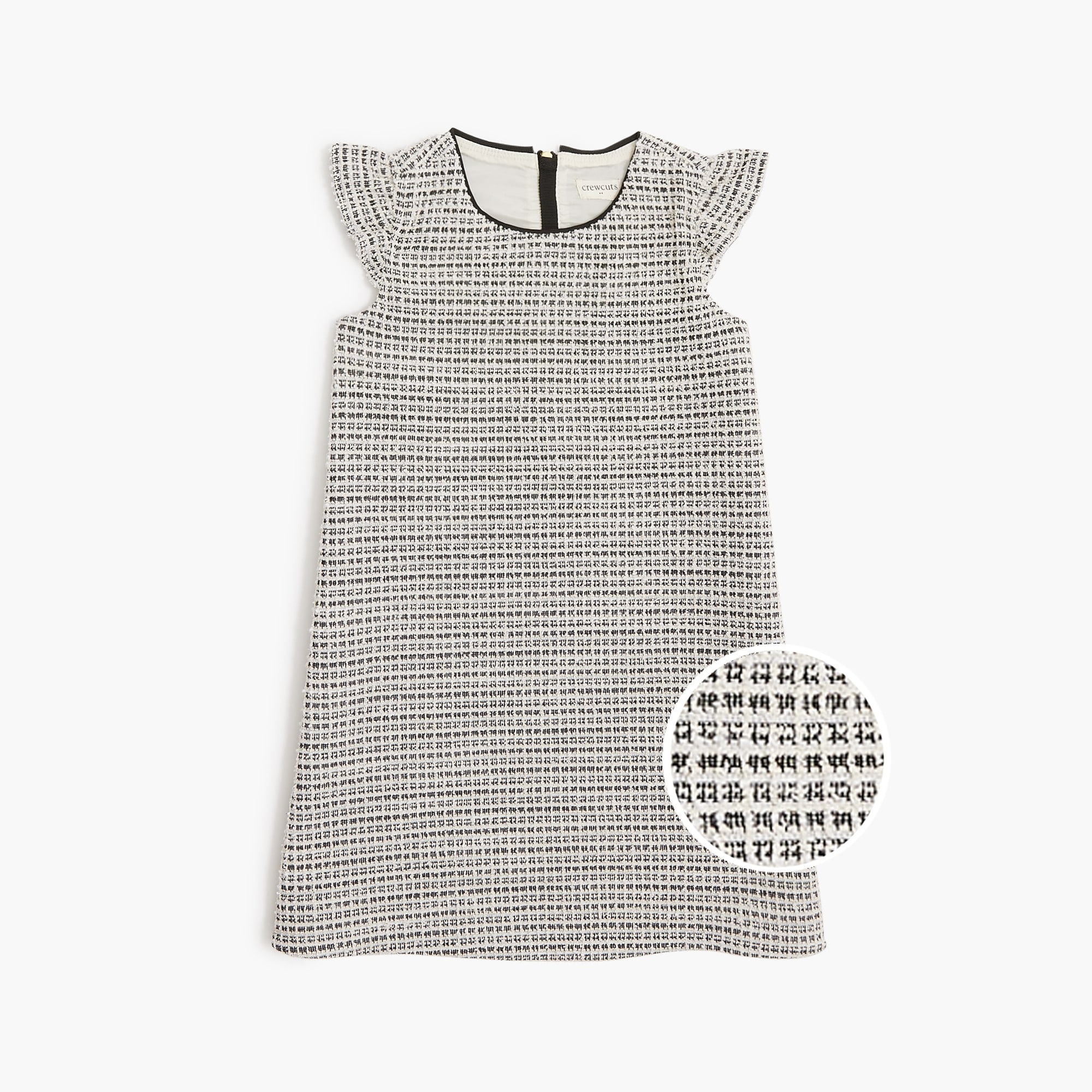 girls' shimmer tweed ruffle-sleeve dress for girls