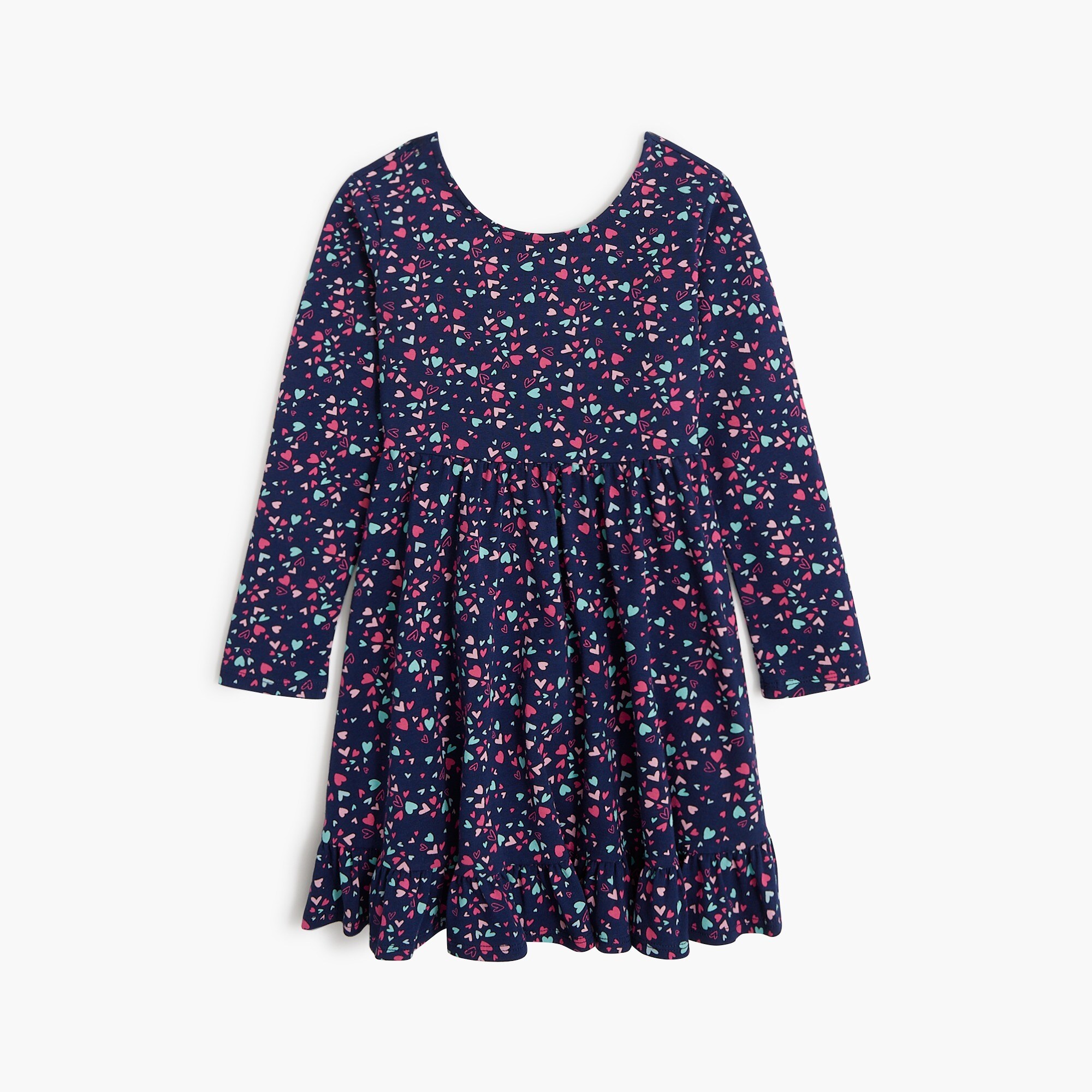 Girls' multicolored hearts dress