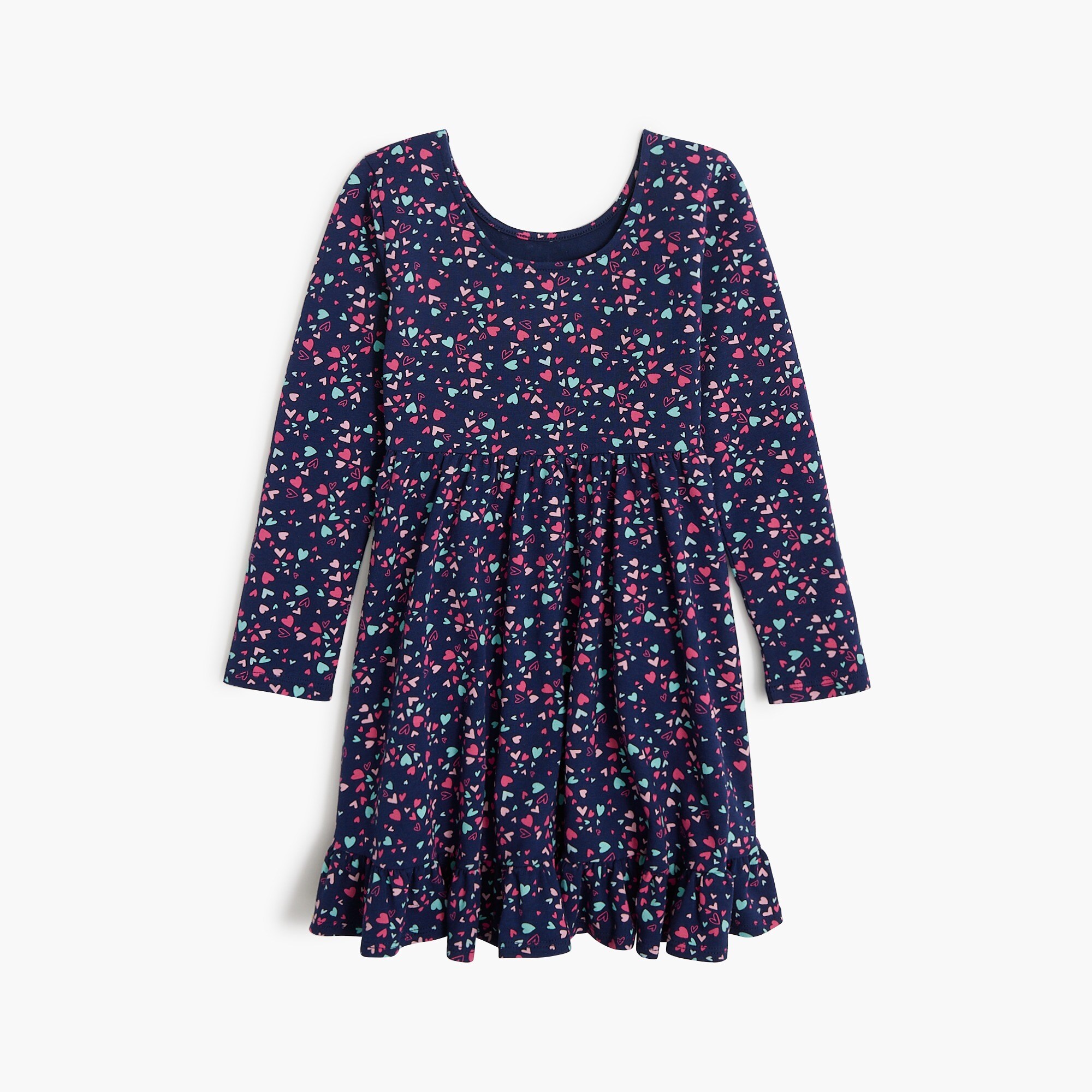 Girls' multicolored hearts dress