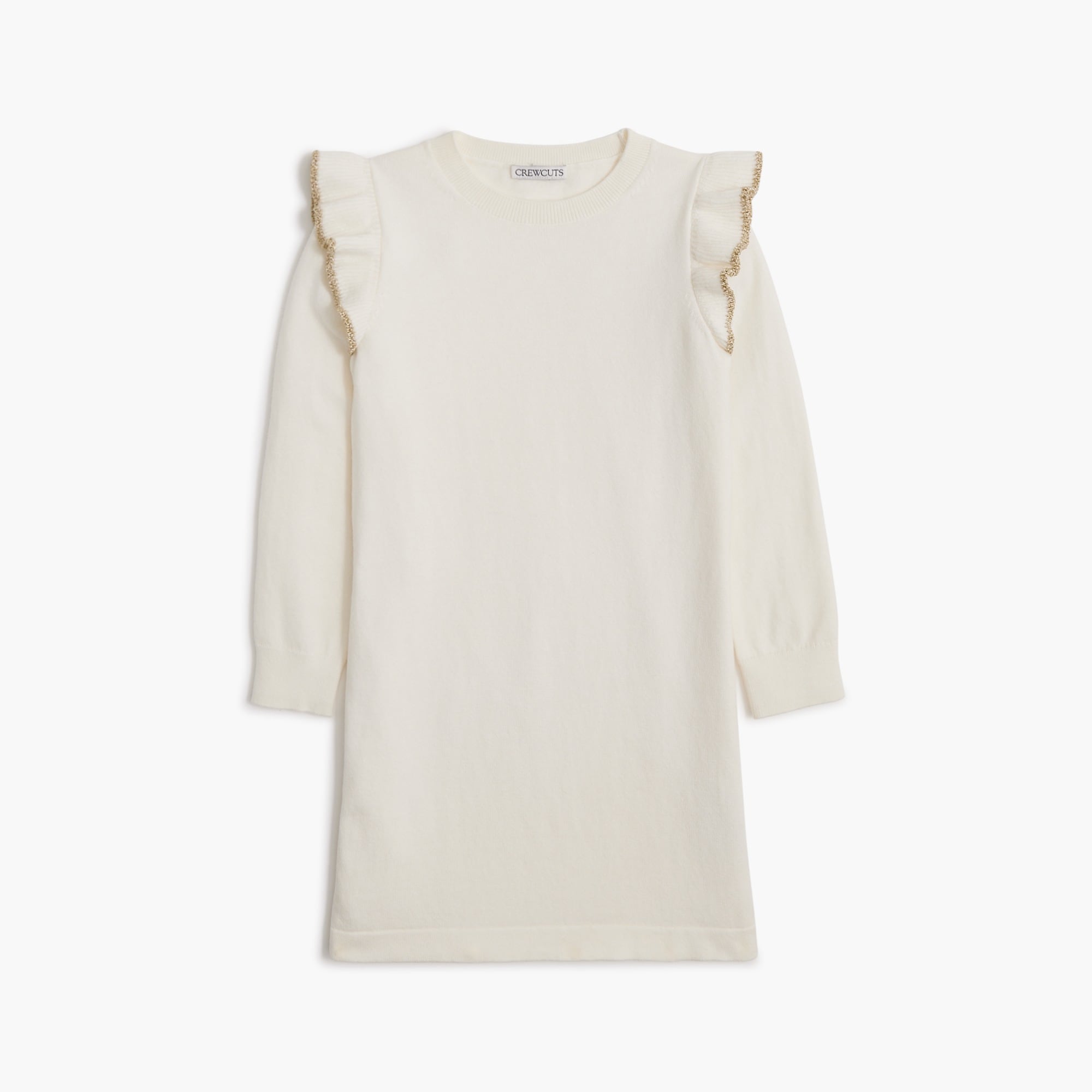 Girls Vanilla Custard Sweater Dress
