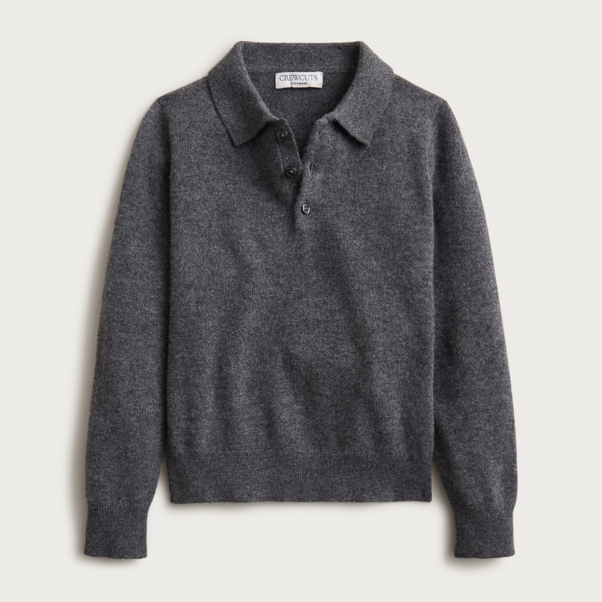 Kids' cashmere collared pullover