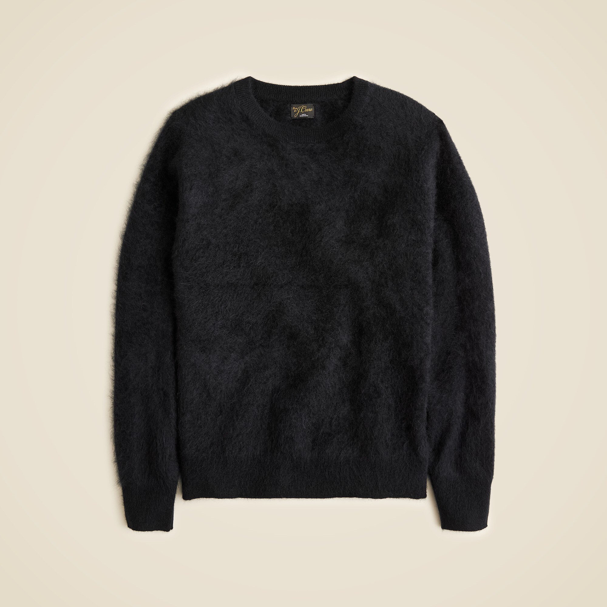 Brushed cashmere crewneck sweater
