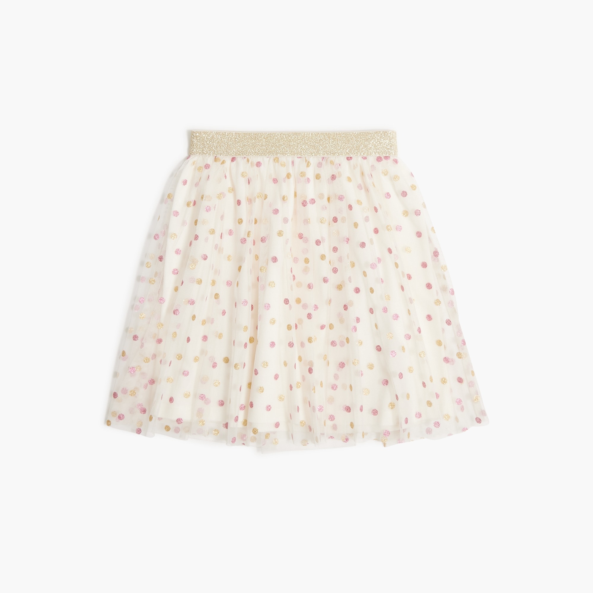 Girls' glitter dot tulle skirt