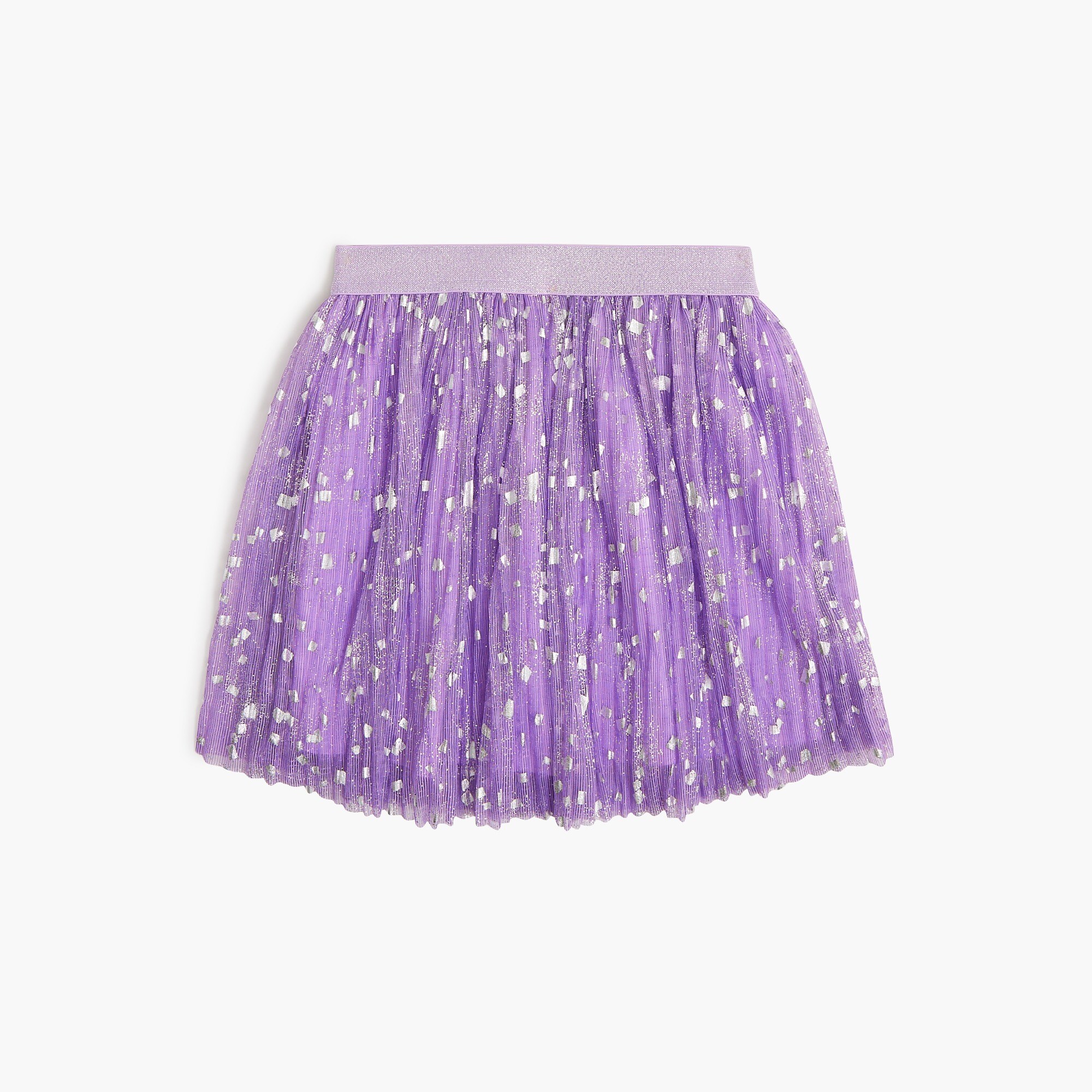 Girls' sparkle tulle pleated skirt