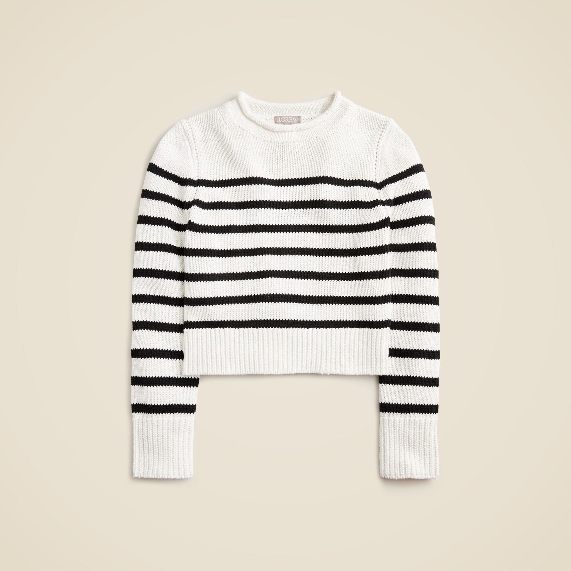 Heritage cotton Rollneck™ sweater in stripe