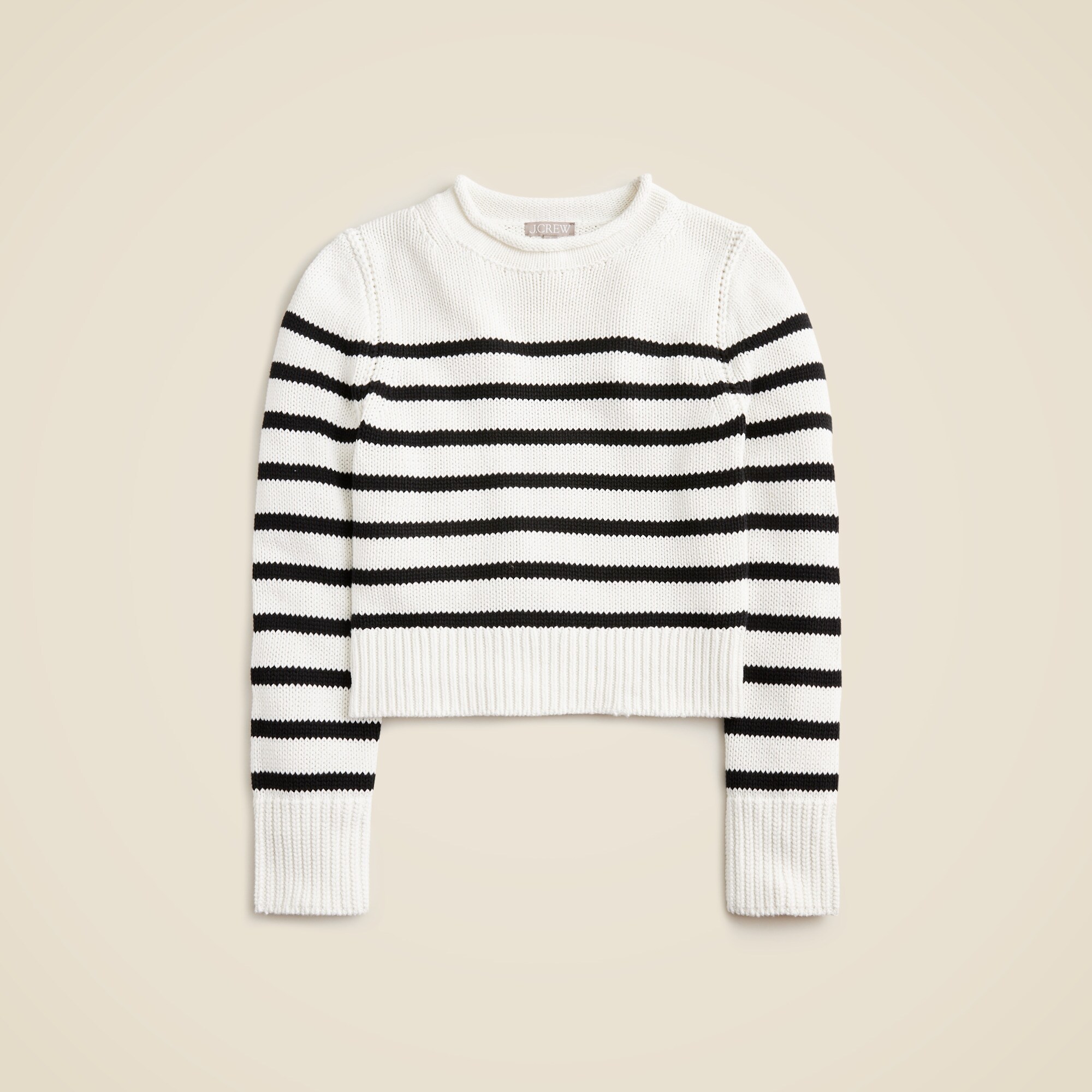 Heritage Cotton Rollneck™ Sweater In Stripe For Women | J.Crew