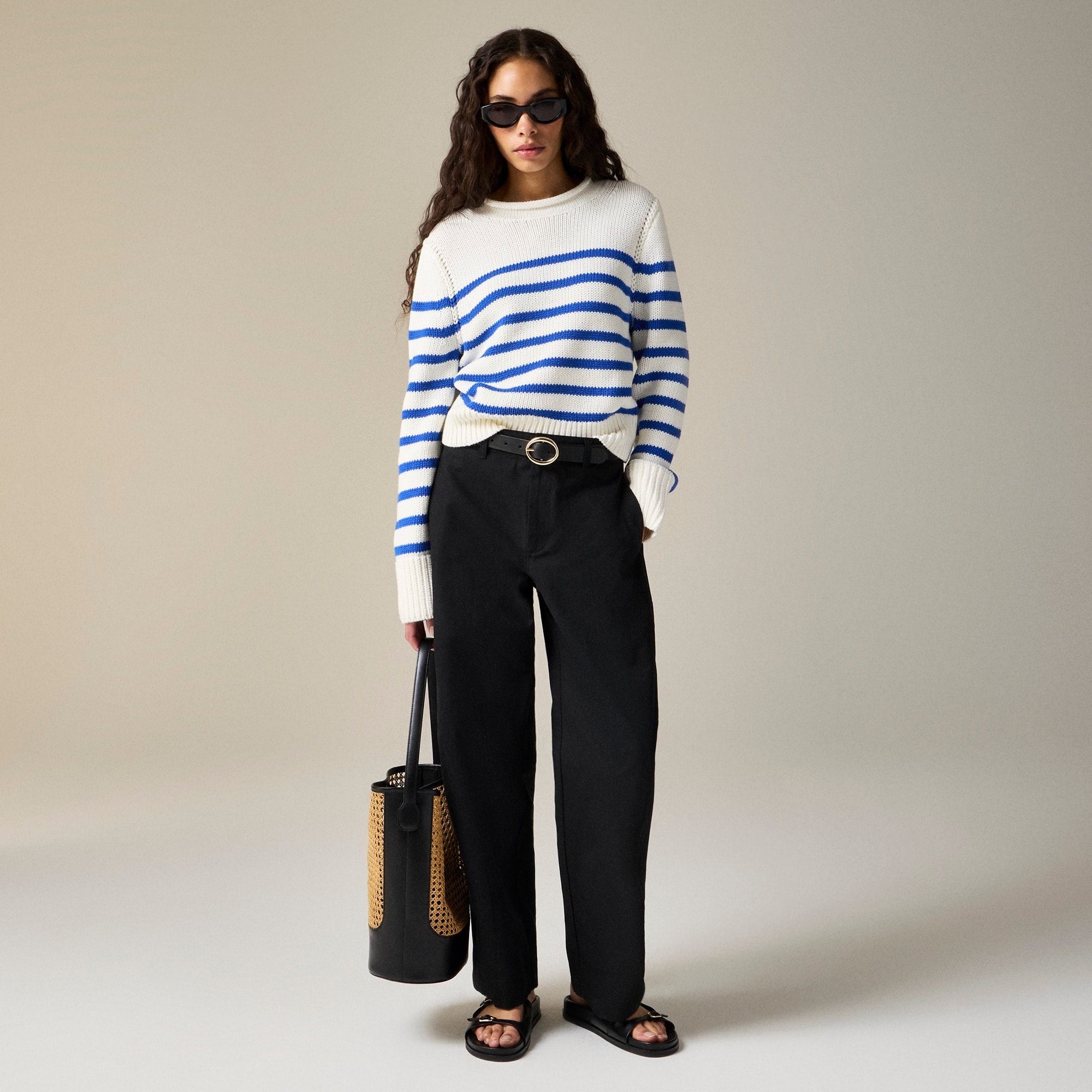 womens Heritage cotton Rollneck&trade; sweater in stripe