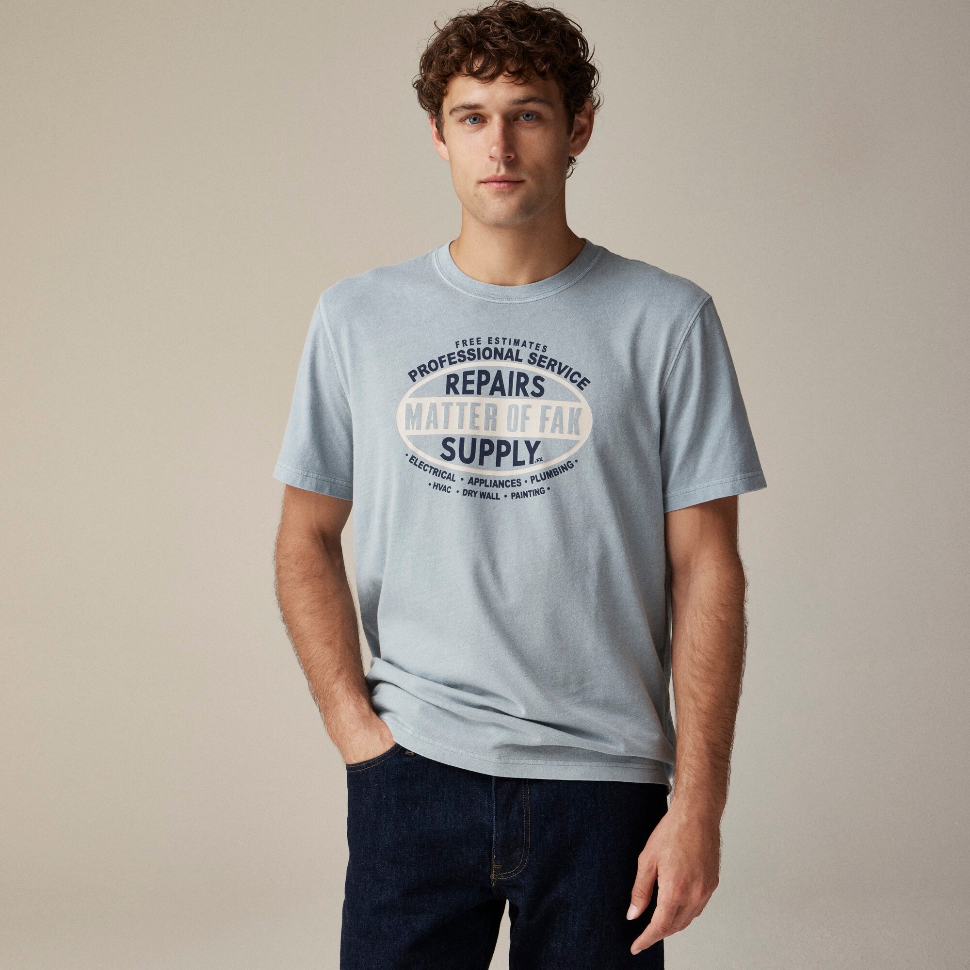 Limited-edition FX's <i>The Bear</i> X J.Crew graphic vintage-wash cotton T-shirt