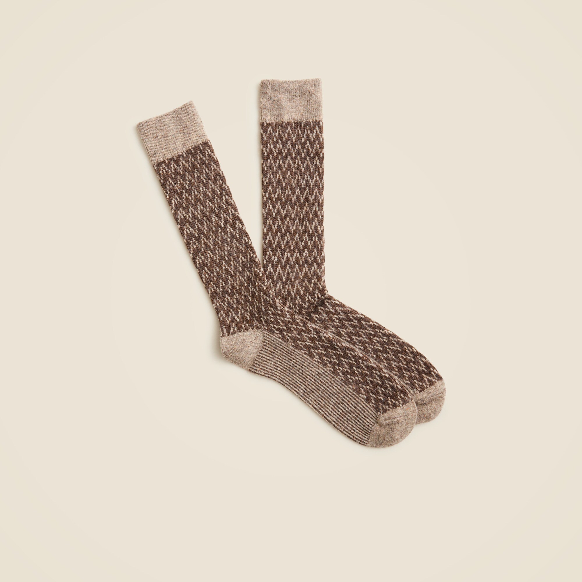 Wool-blend herringbone socks