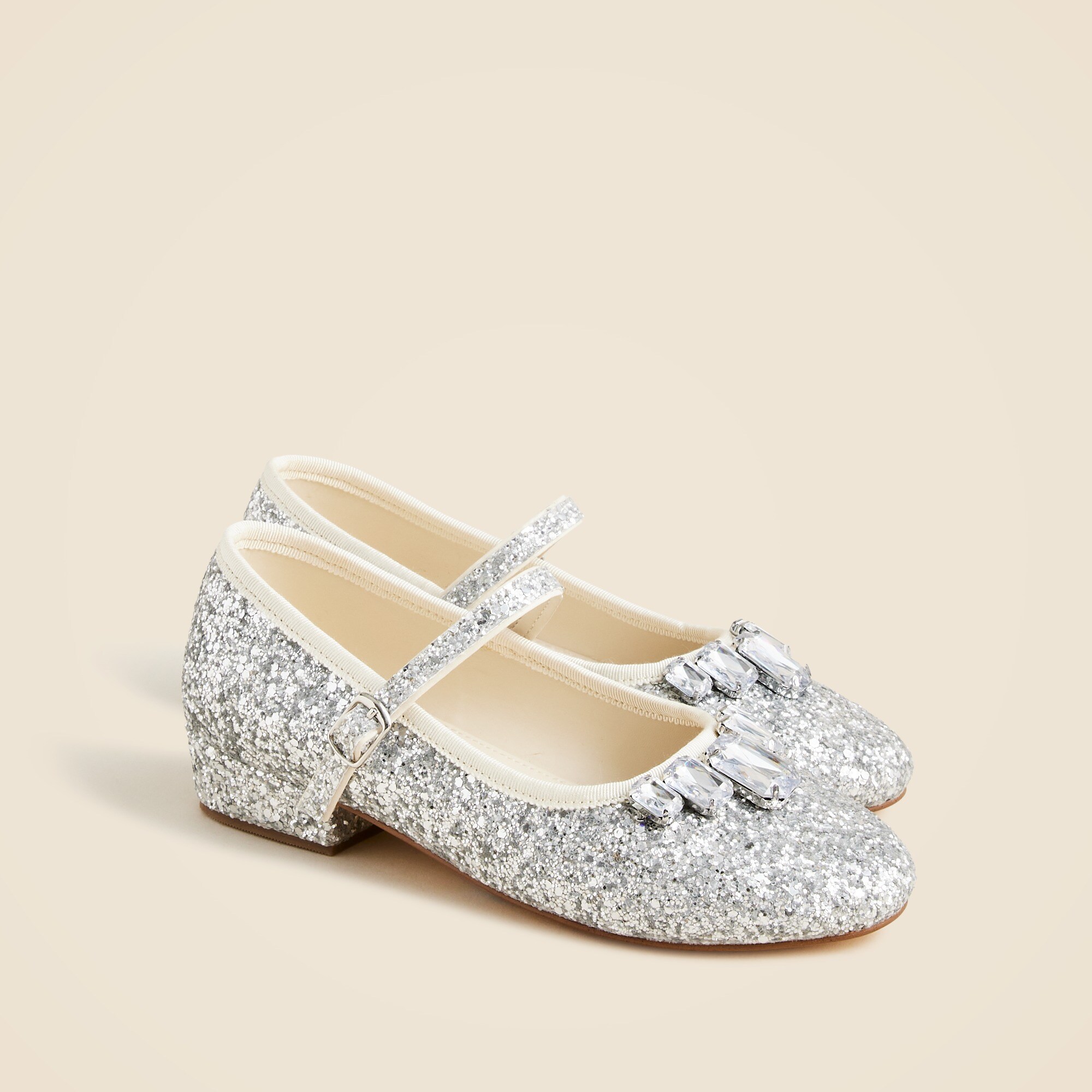 芸能人愛用のルームウェア J.Crew: Girls' Glitter-heel Mary Jane Shoes For Girls 靴