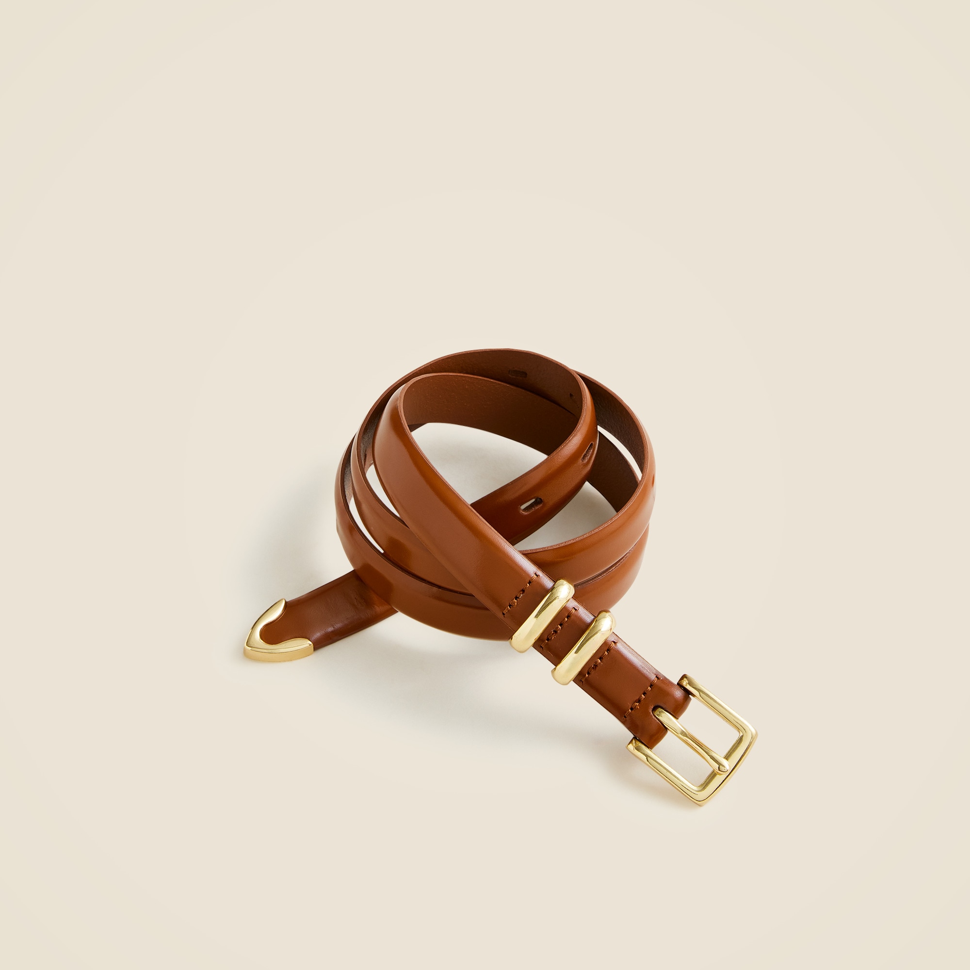 womens Thin Italian patent leather belt