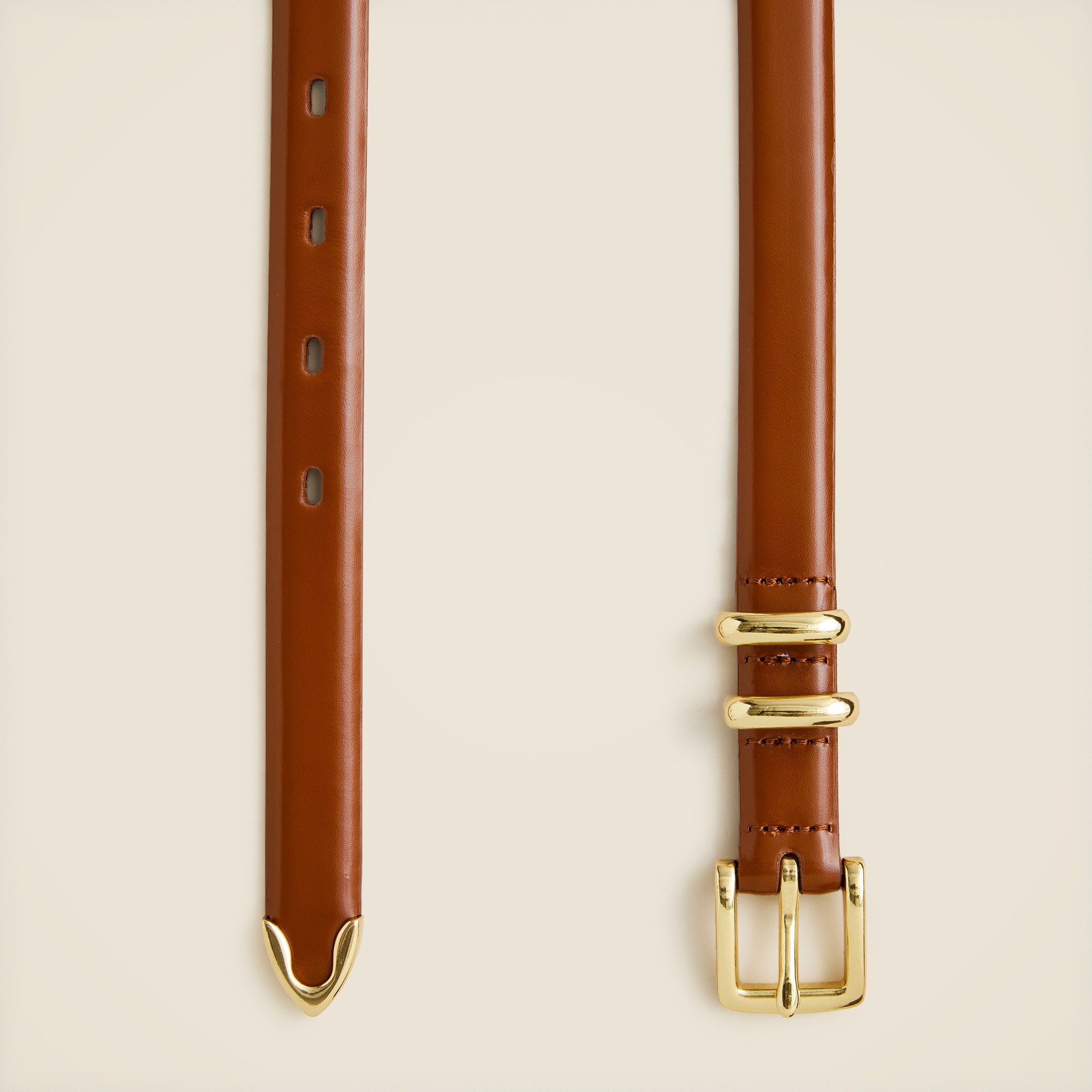 Thin Italian patent leather belt