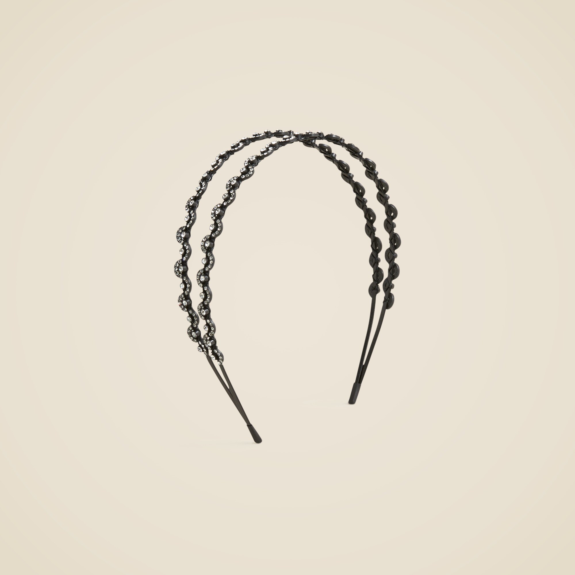 Double rhinestone headband