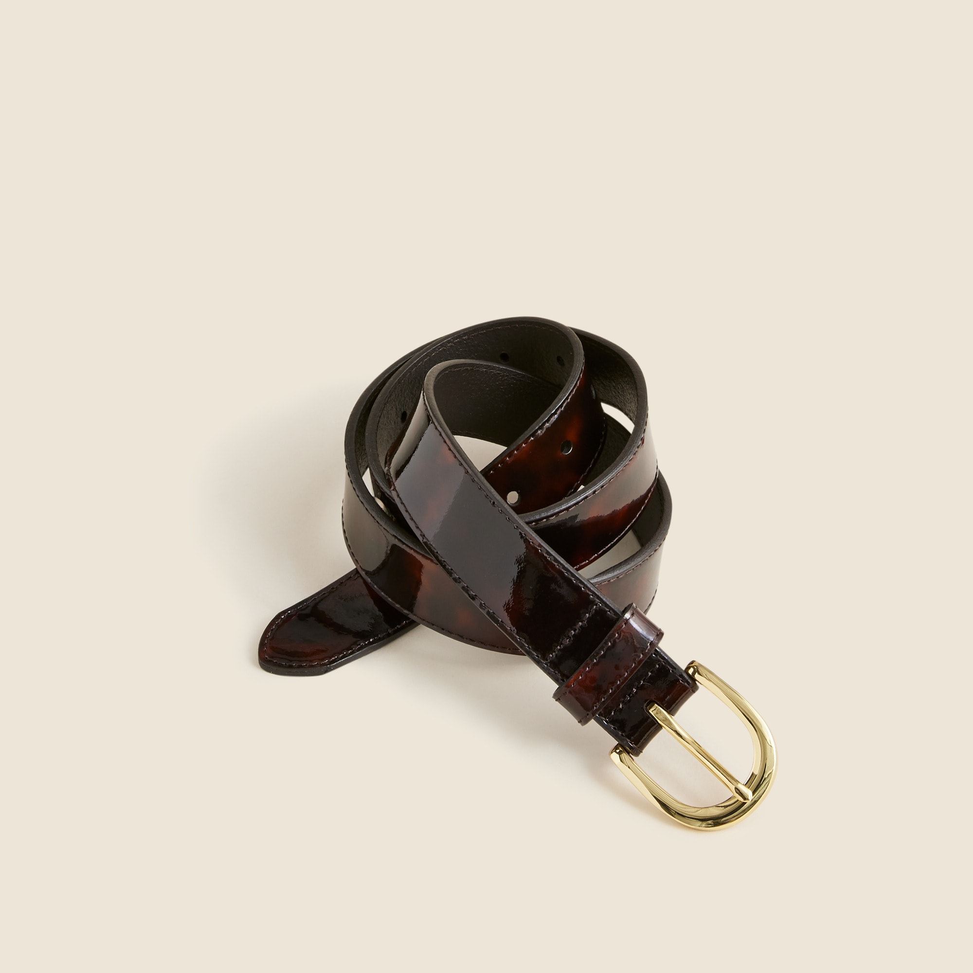 Tortoise Patent-leather Belt For Women | J.Crew