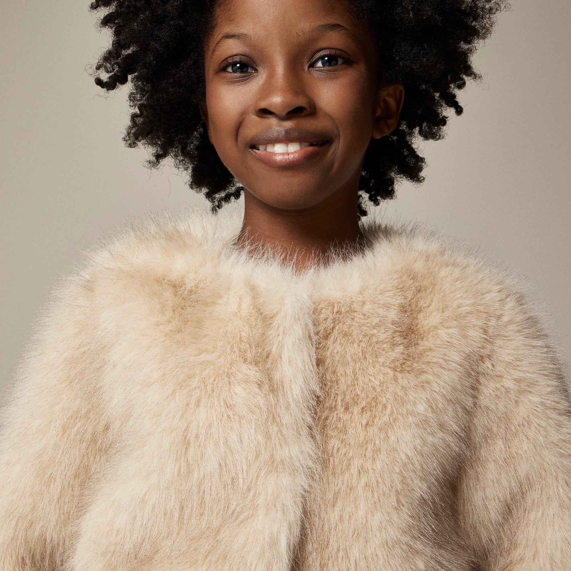 Girls' Collection cropped faux-fur jacket
