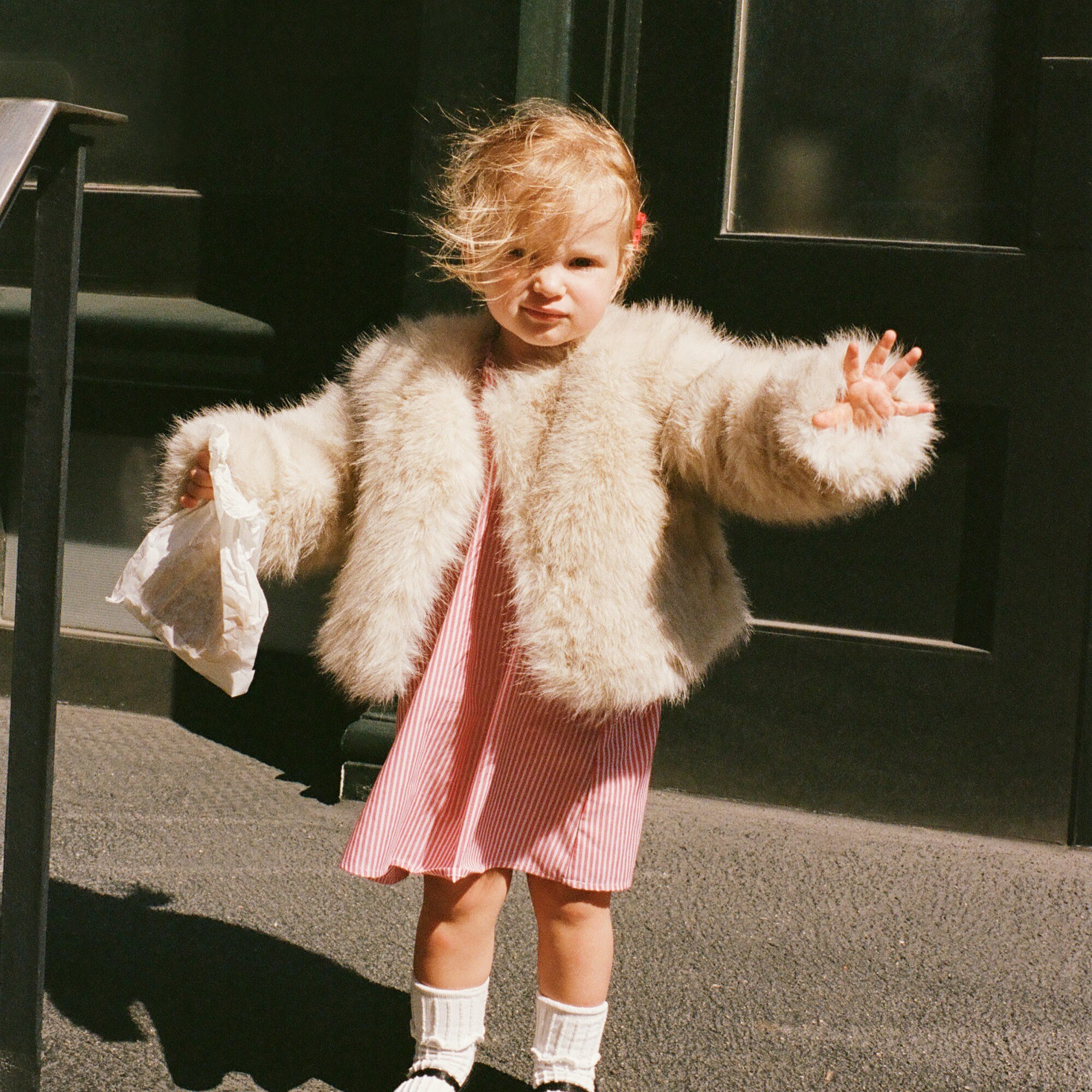 Girls' Collection cropped faux-fur jacket
