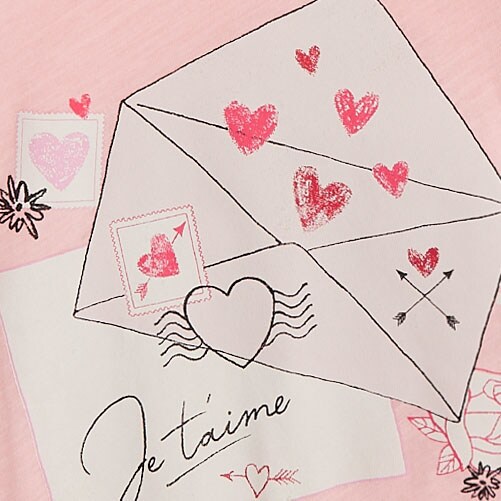 Love letters graphic tee VALENTINES LETTER factory: love letters graphic tee for women