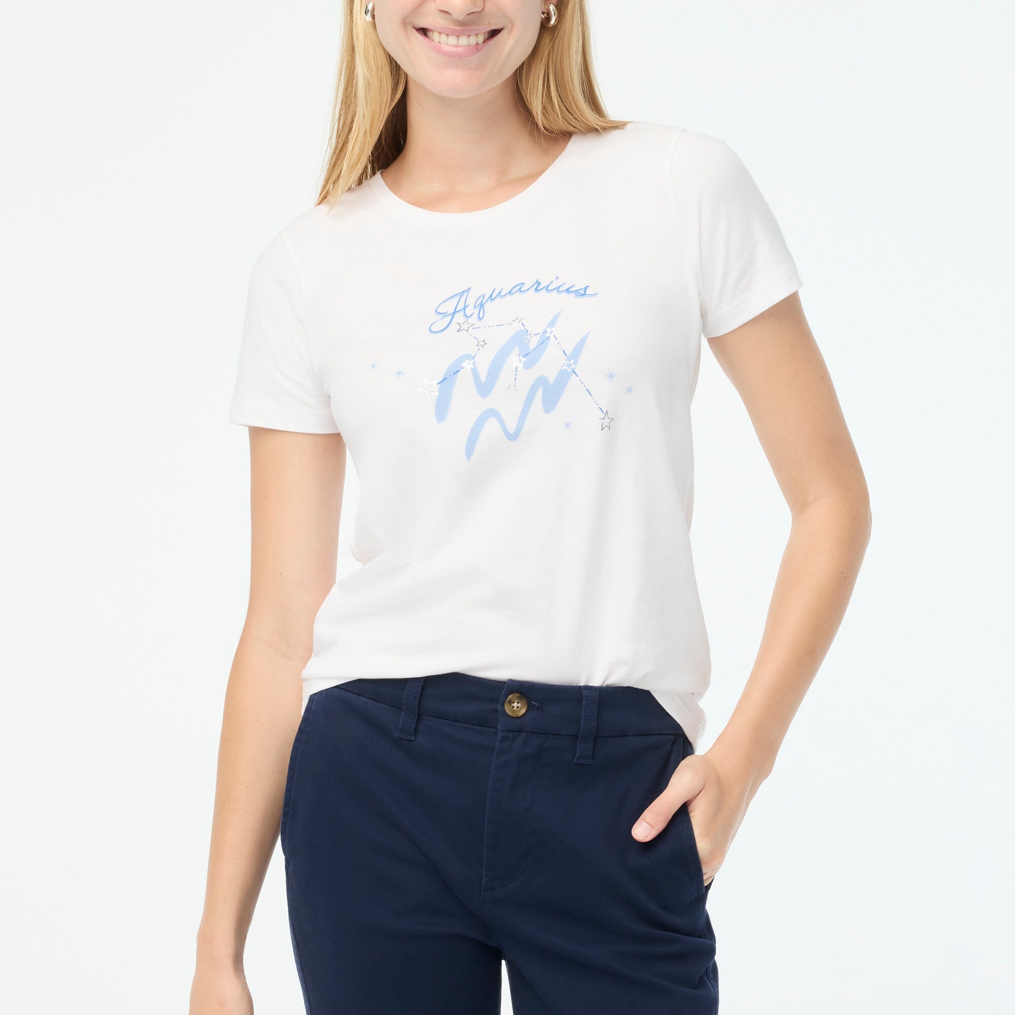 Aquarius zodiac graphic tee