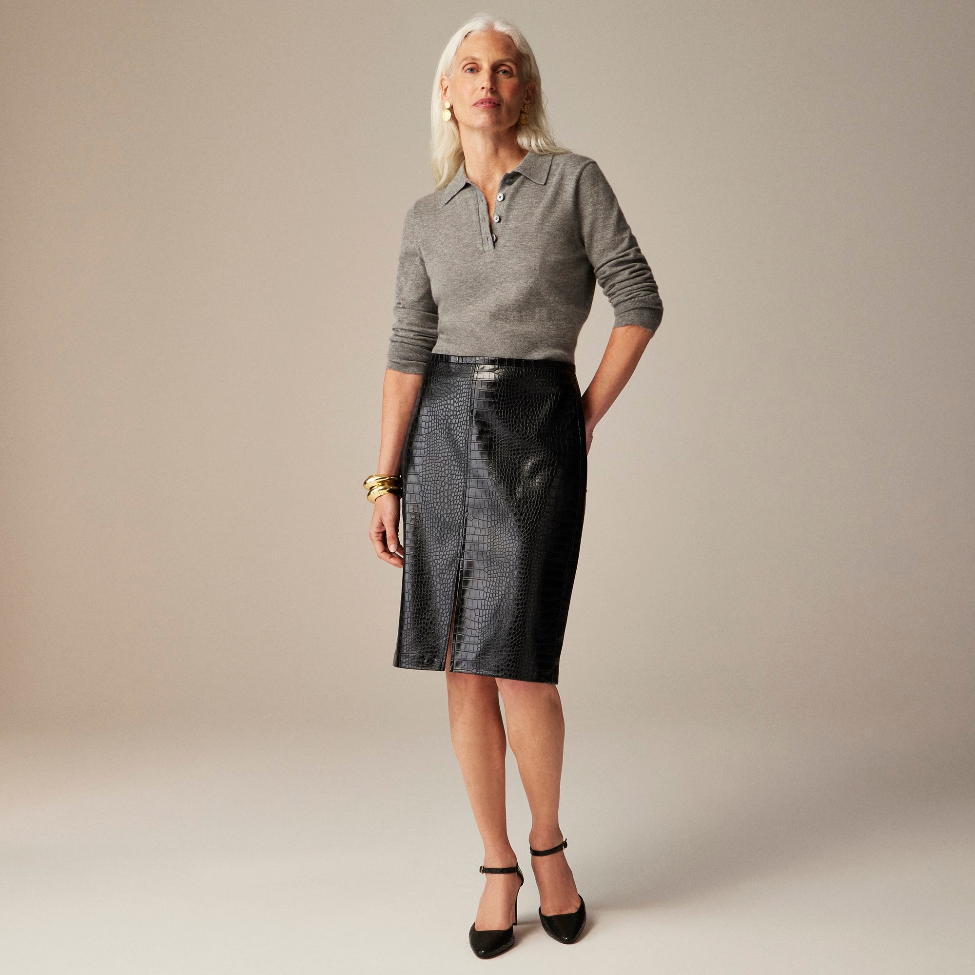 Faux leather pencil skirt jcrew deals